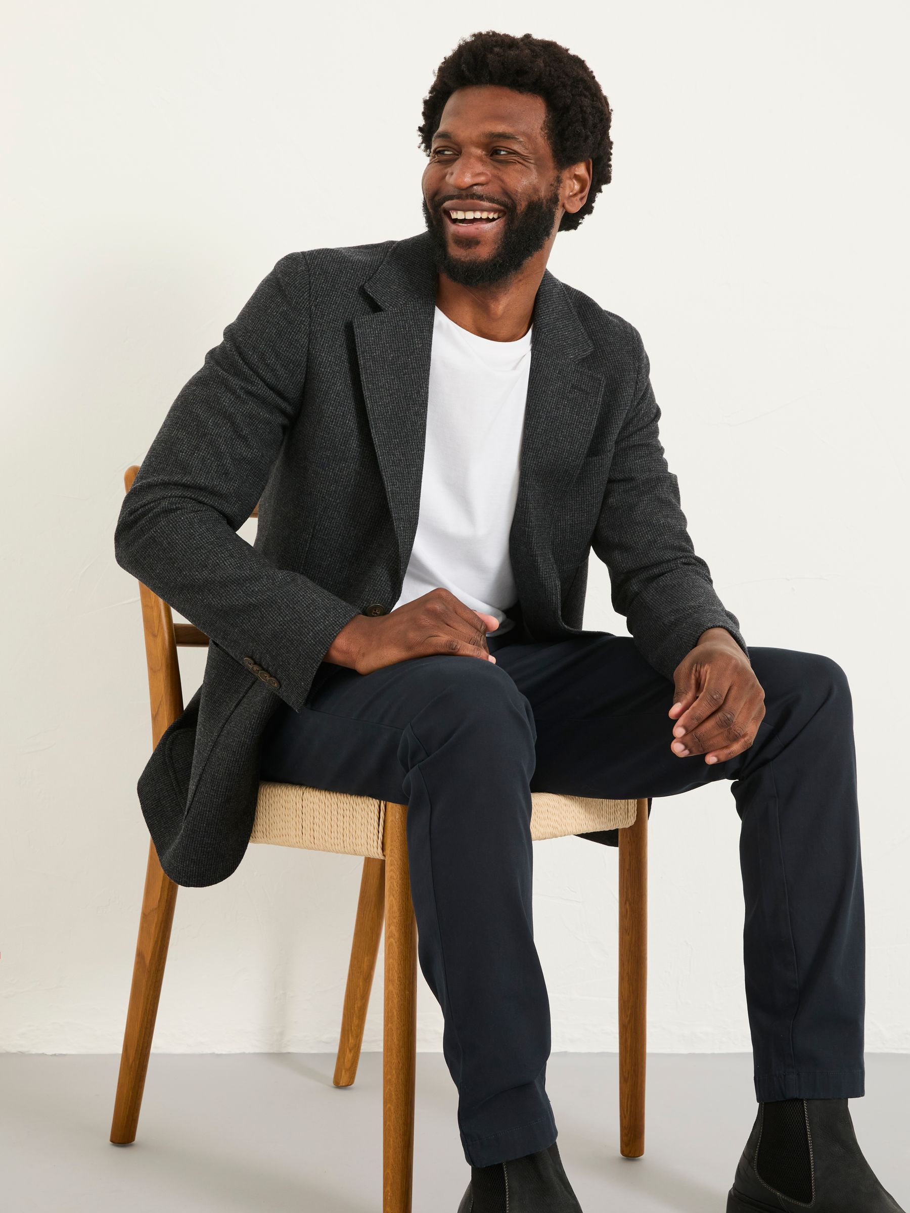 Wool Micro Check Blazer
