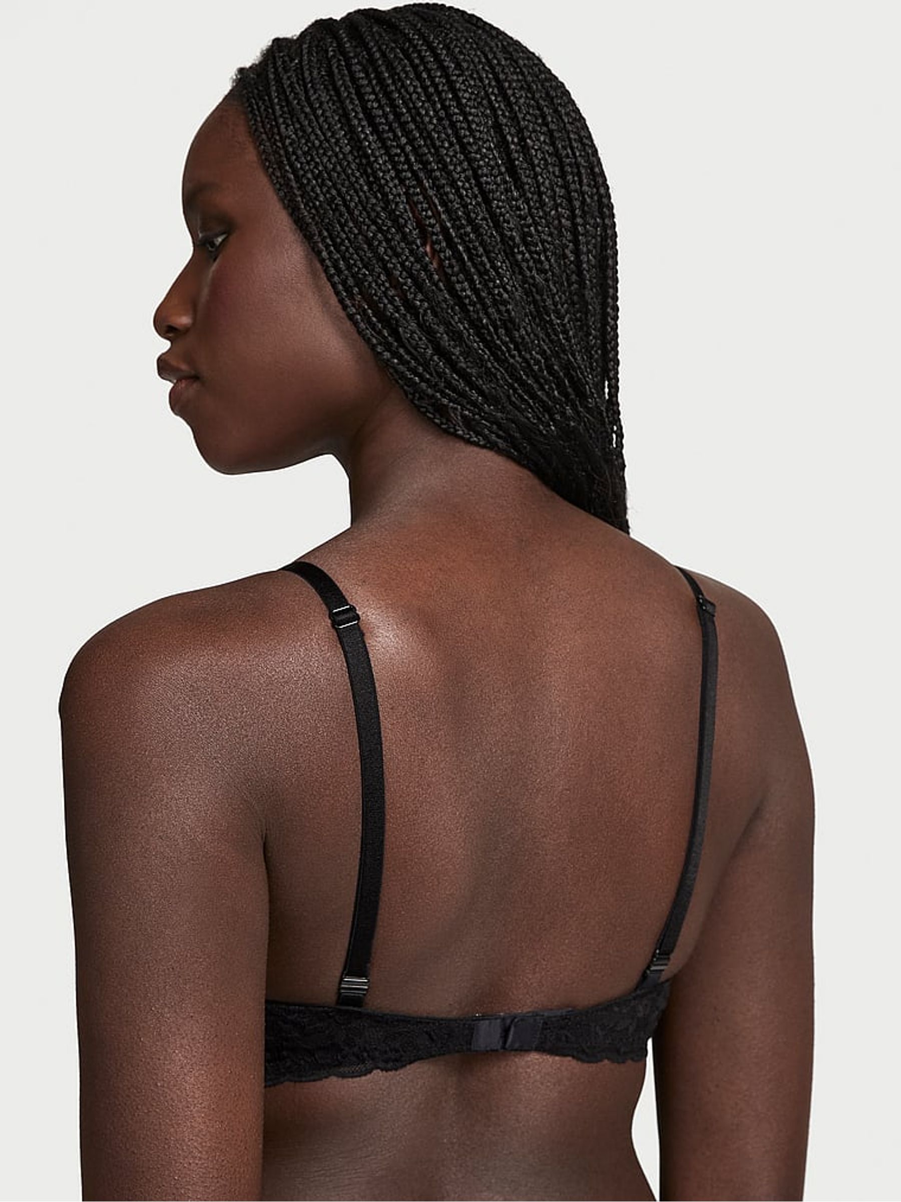 Black Unlined Demi Sexy Tee Lace Bra - Image 2 of 5