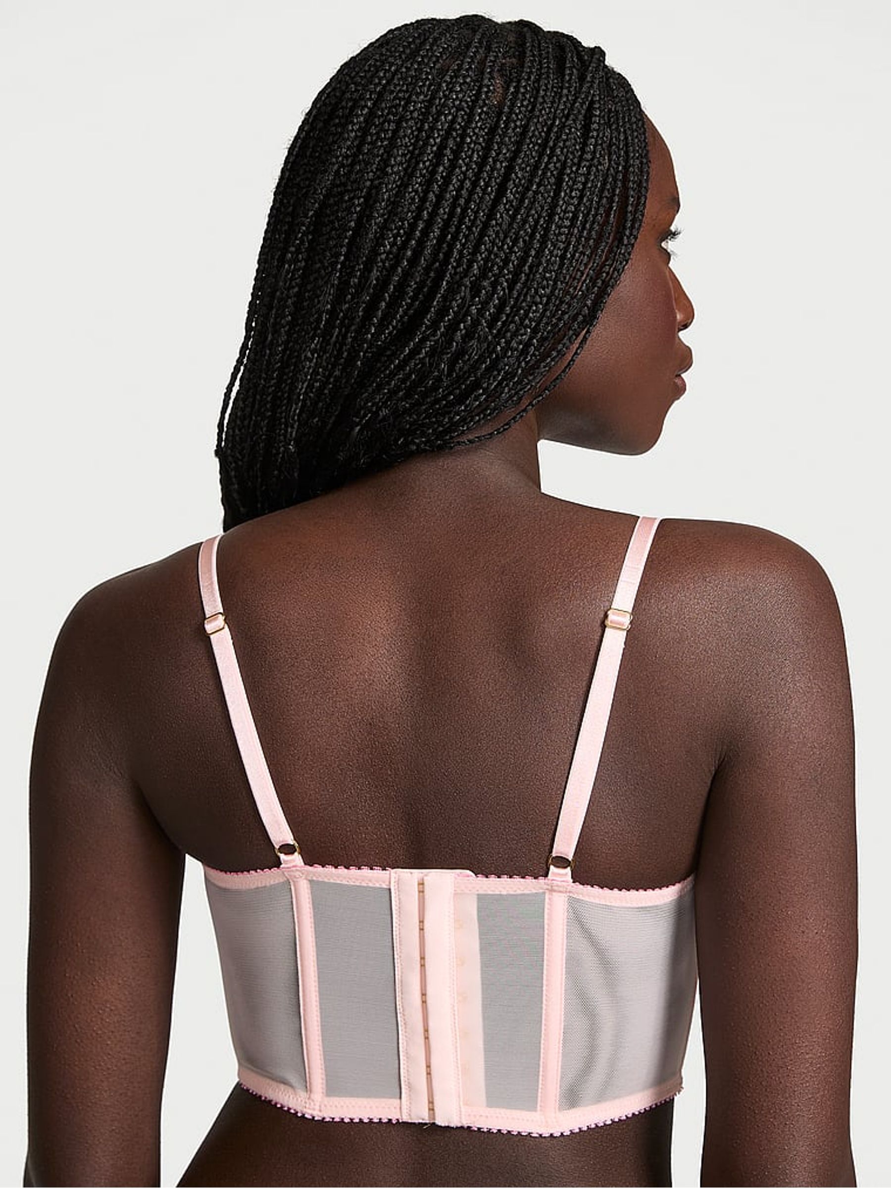 Bloom Pink Corset Wildflower Embroidery Bra Top - Image 2 of 4