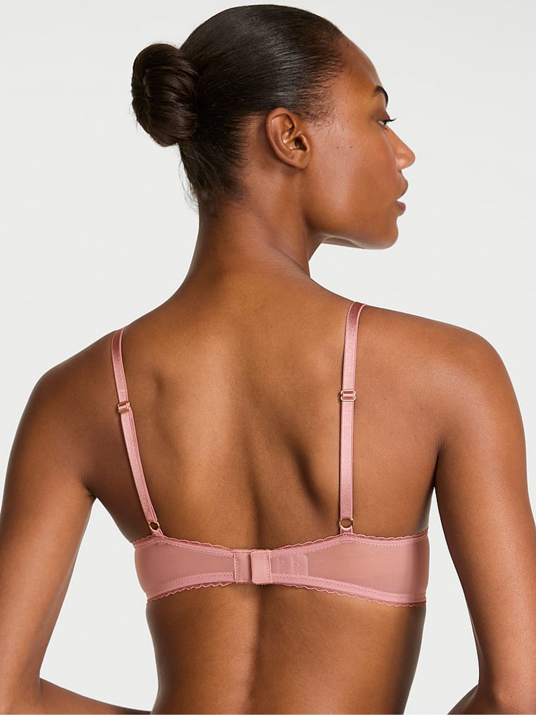 Pink Rose Lightly Lined Demi  Blossom Embroidery Bra - Image 2 of 2