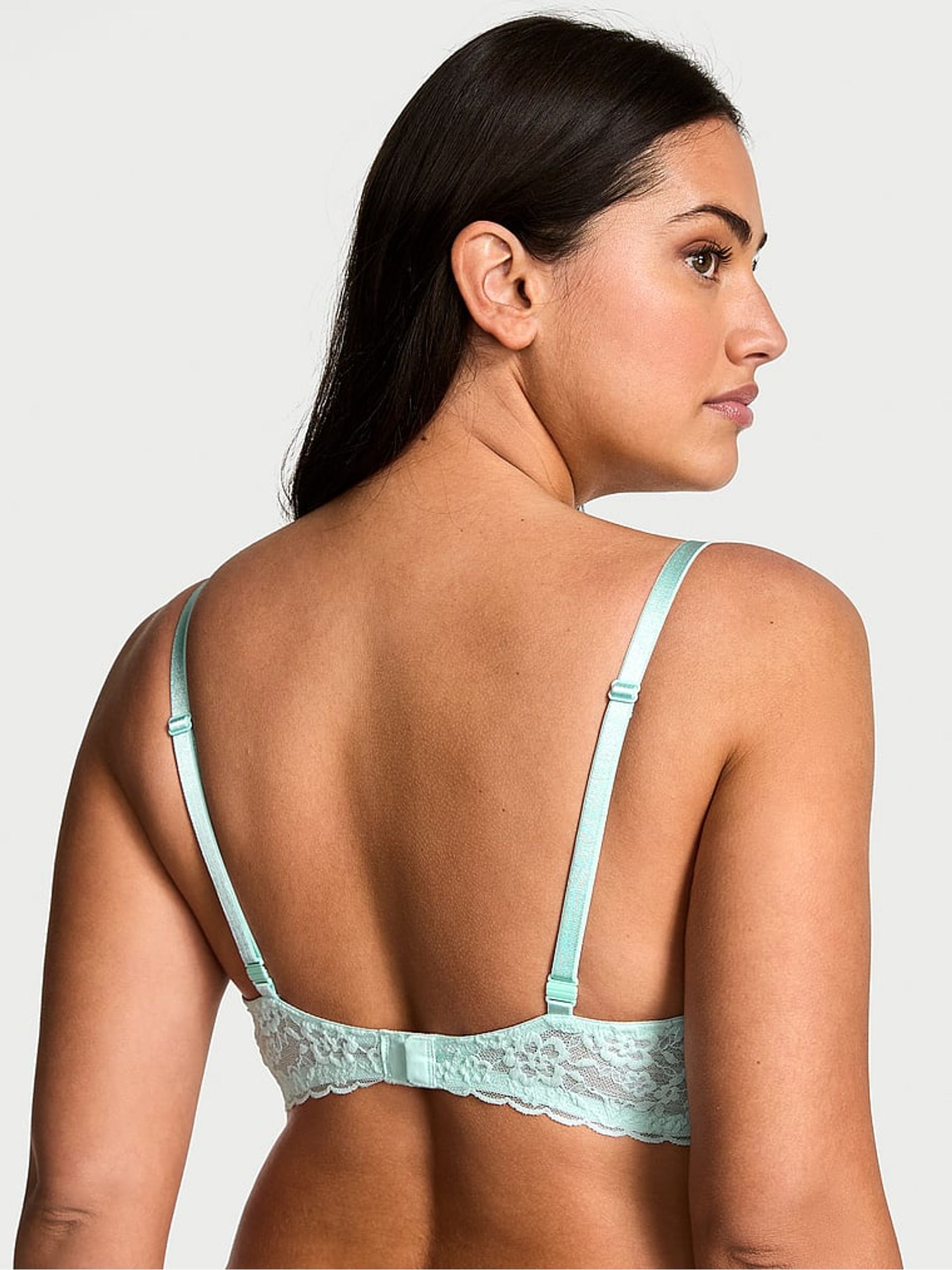 Tradewind Blue Unlined Demi Sexy Tee Lace Bra - Image 2 of 3