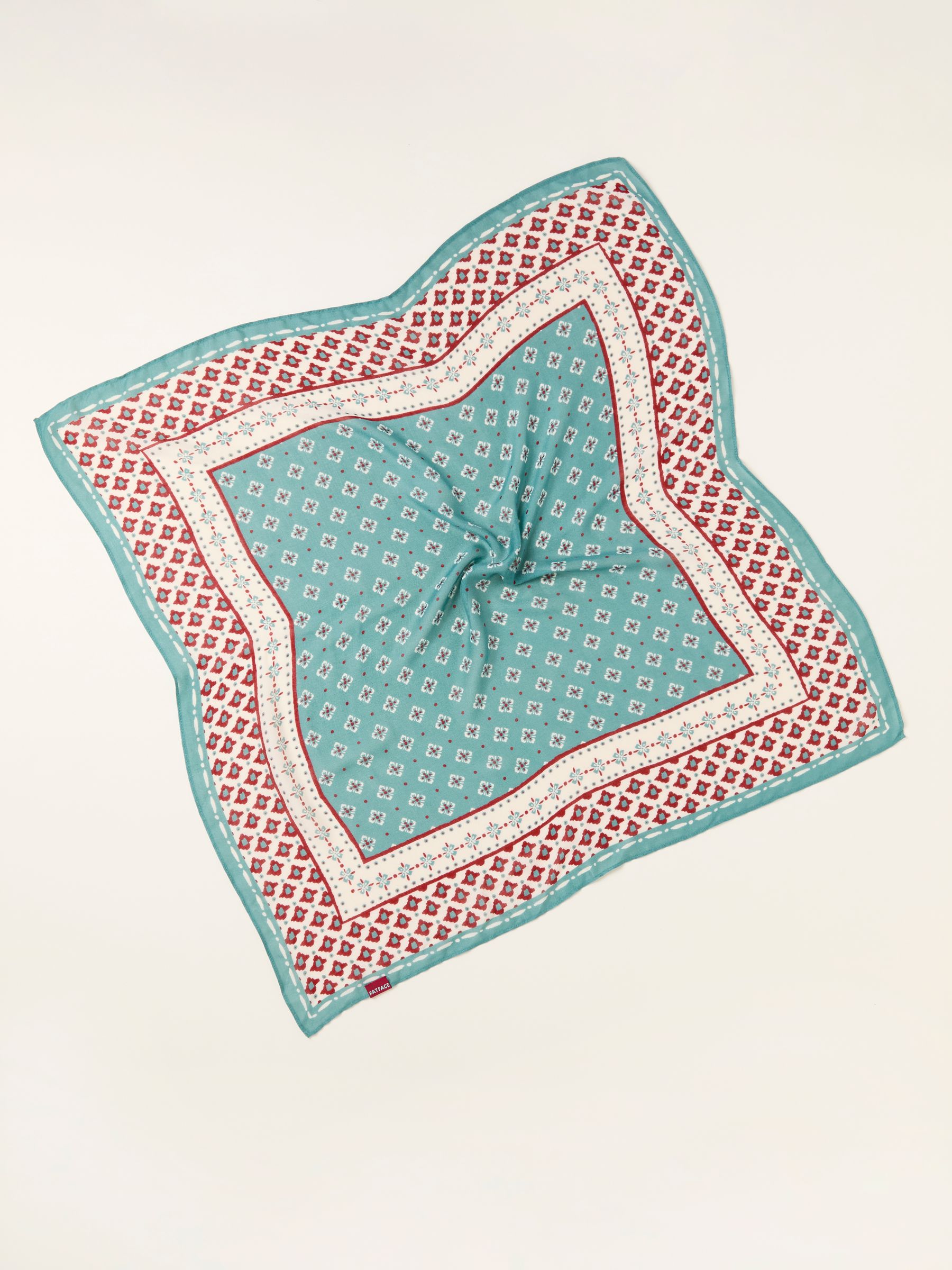 Blue Geometric Hair Scarf - Image 2 of 2