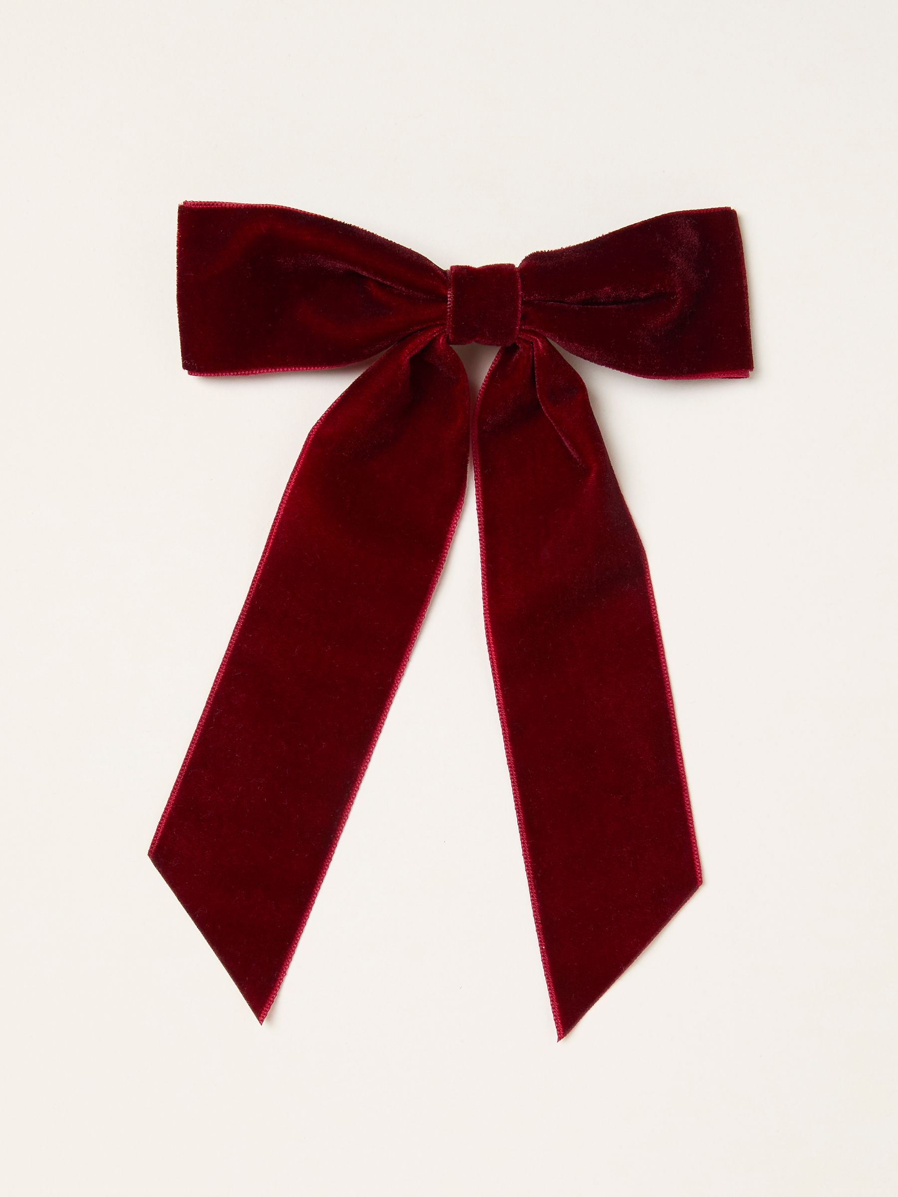 Burgundy Red Velvet Hair Bow - Image 1 of 2 Burgundy Red Velvet Hair Bow - Image 1 of 2