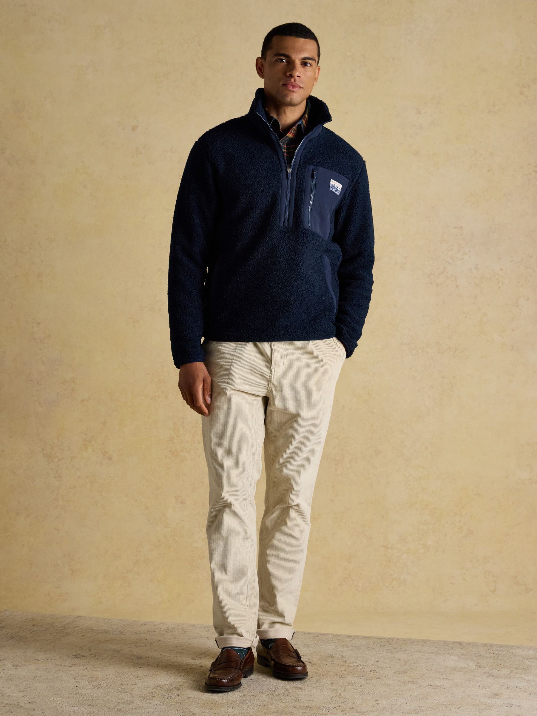 Ashford Navy Quarter Zip Bonded Fleece - Image 3 of 7