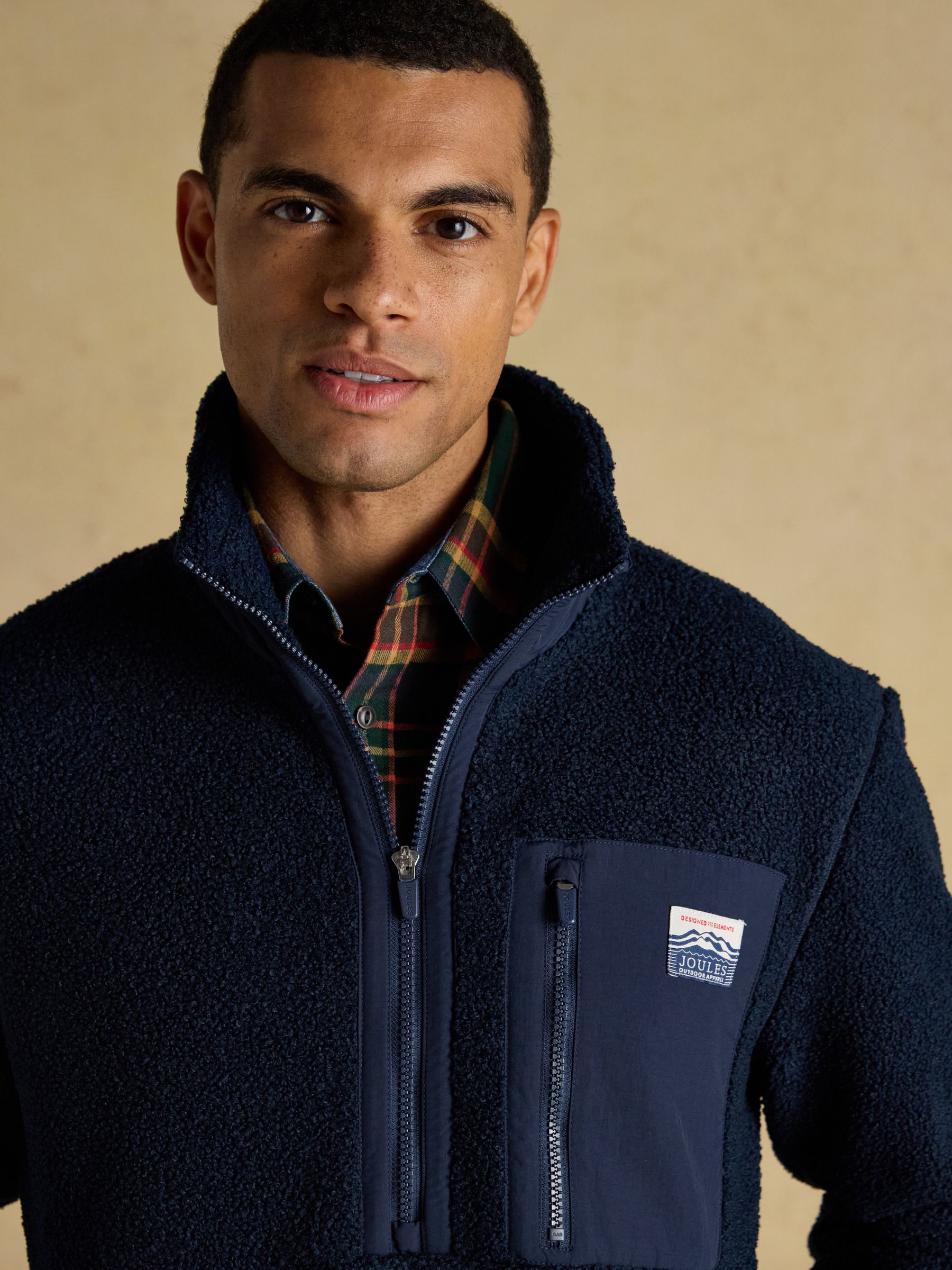 Ashford Navy Quarter Zip Bonded Fleece - Image 4 of 7