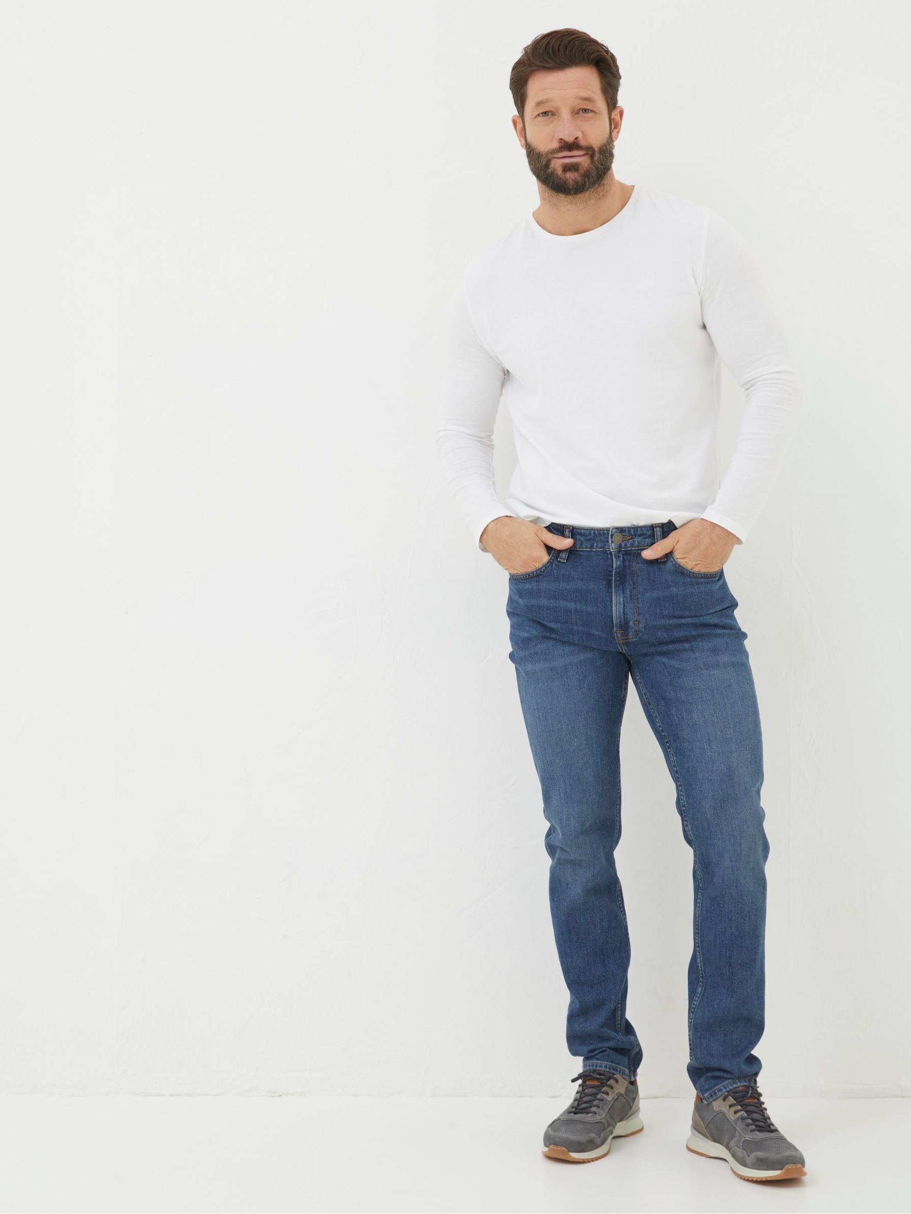 Indigo Blue Straight Fit Jeans - Image 1 of 5