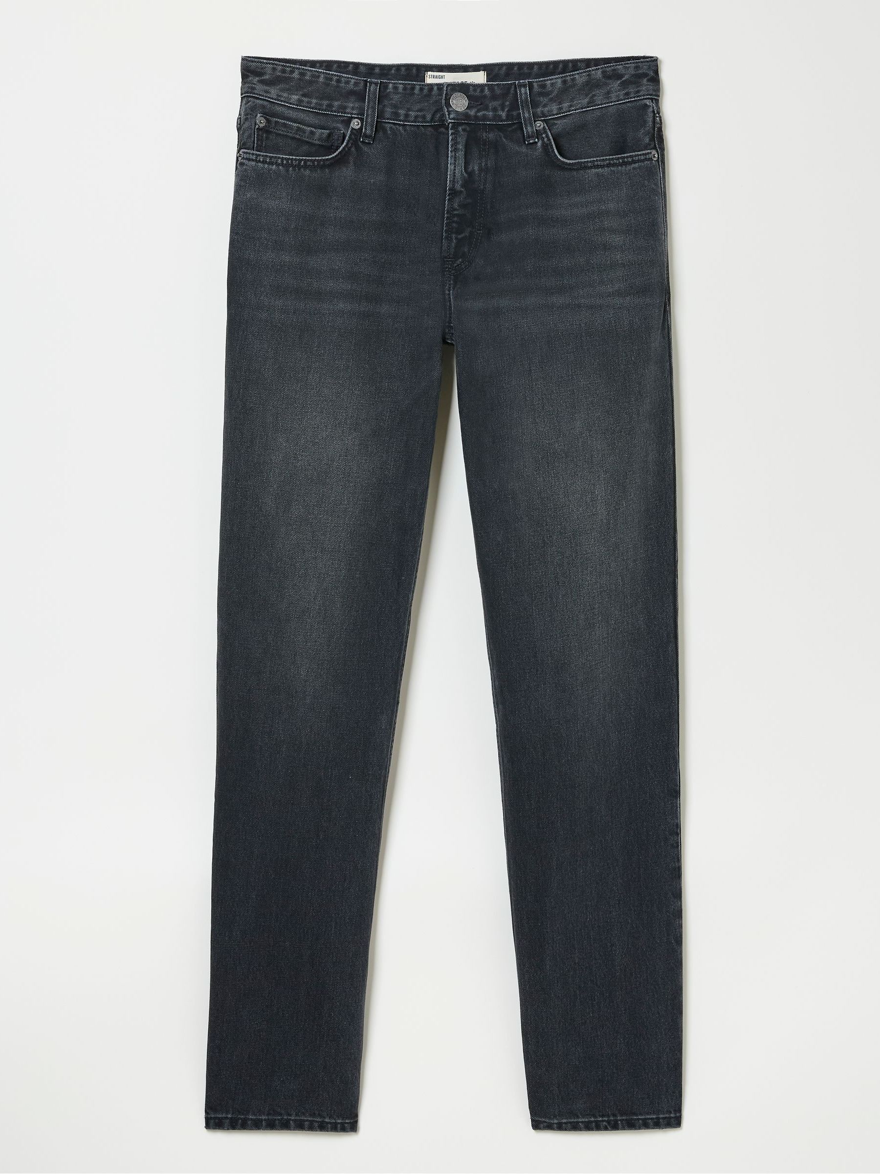 Washed Black Straight Fit Jeans - Image 5 of 5