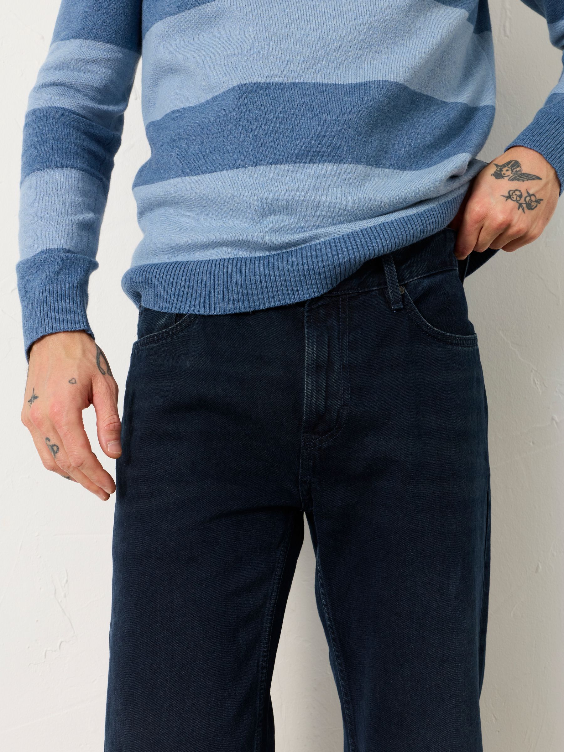 Denim Dark Blue Straight Fit Straight Fit Jeans - Image 5 of 5 Denim Dark Blue Straight Fit Straight Fit Jeans - Image 5 of 5