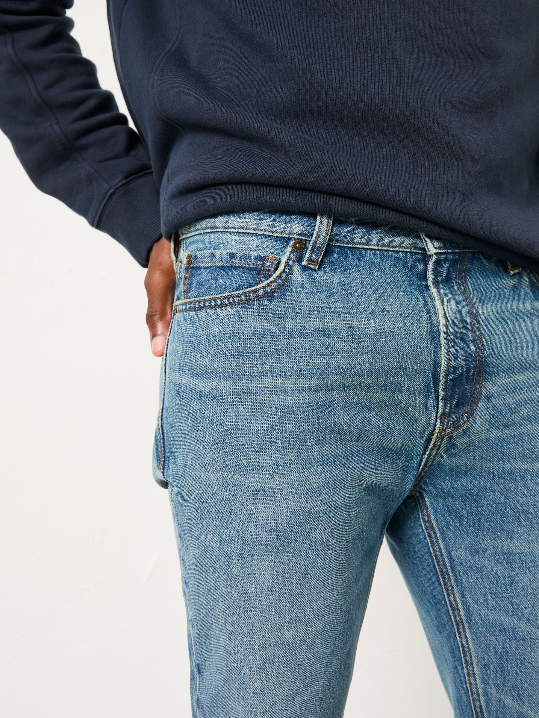 Denim Blue Tint Straight Fit Jeans - Image 4 of 6