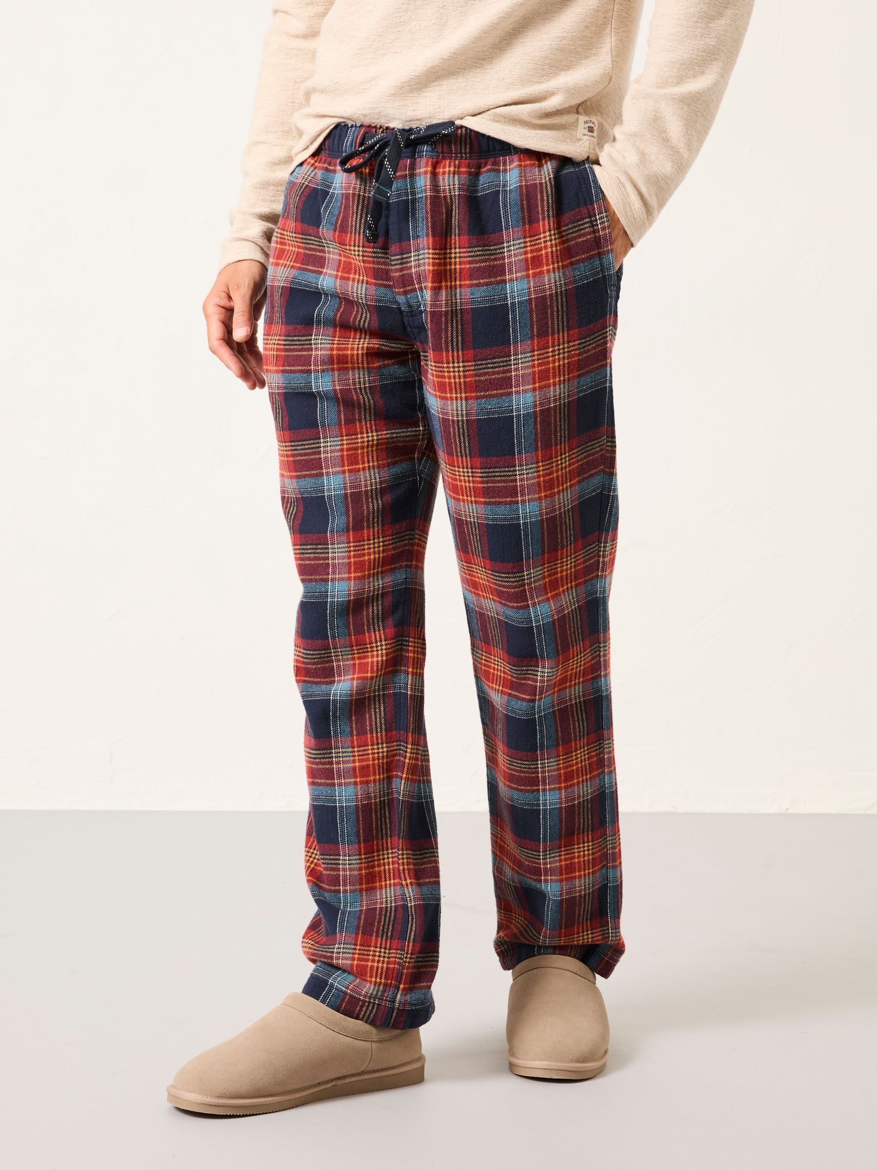 Check Open Hem Pyjama Bottoms