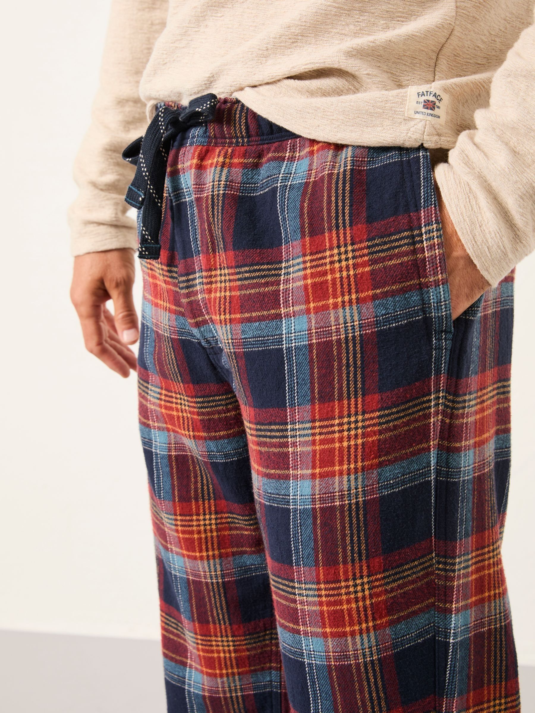 Lomond Blue Check Pyjama Bottoms - Image 3 of 6