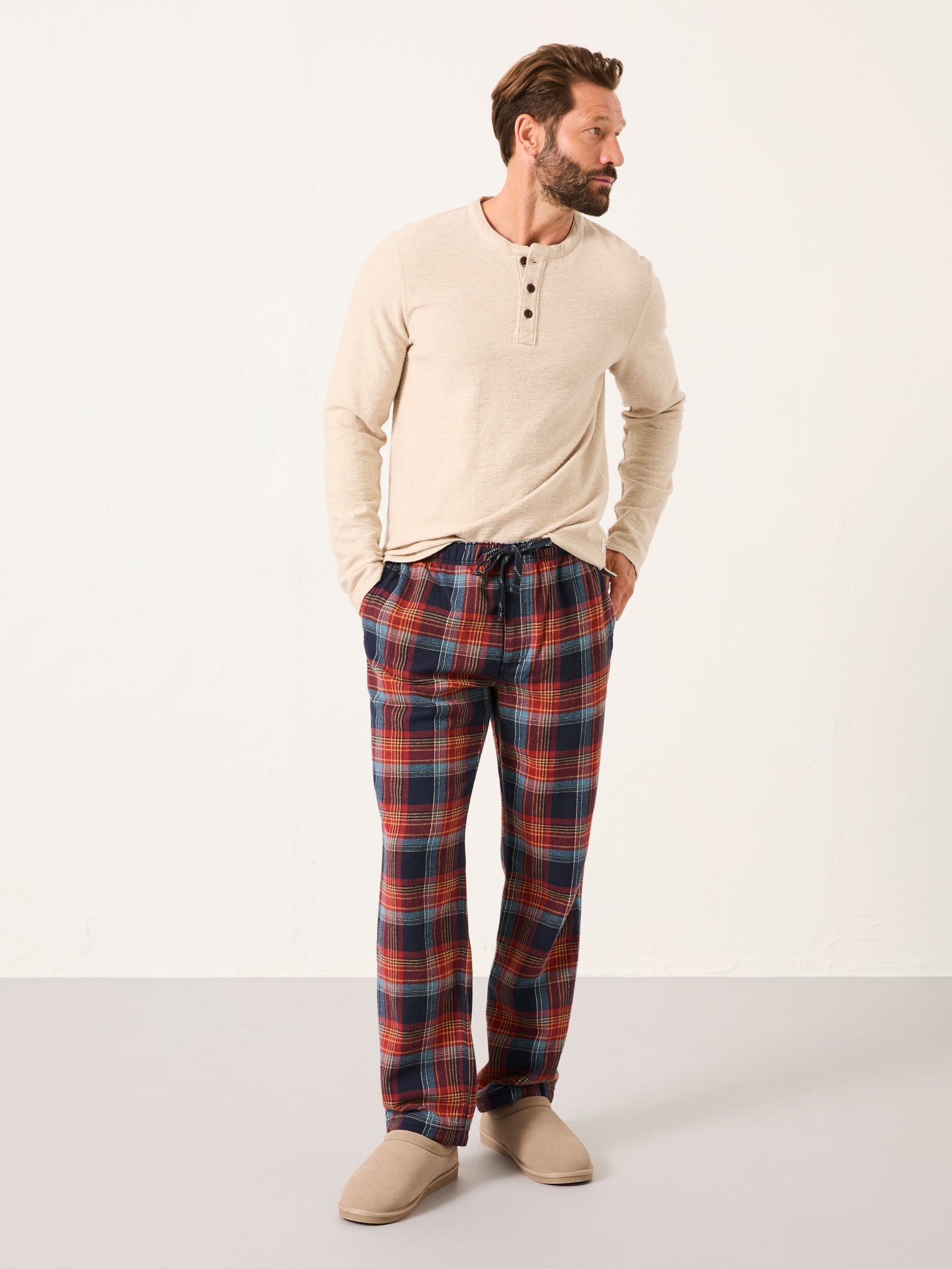 Lomond Blue Check Pyjama Bottoms - Image 5 of 6