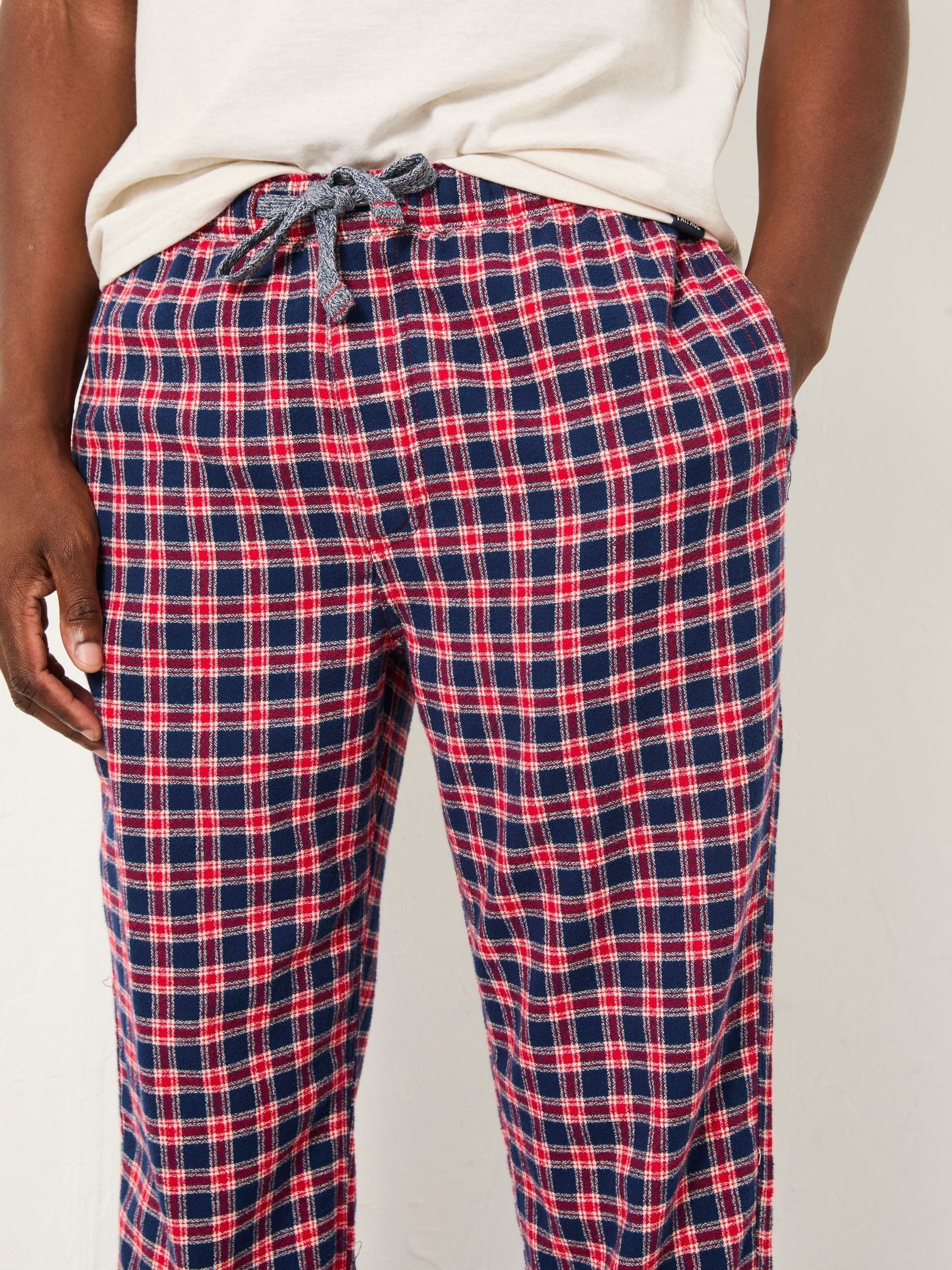 Leven Red Check Pyjama Bottoms - Image 3 of 5