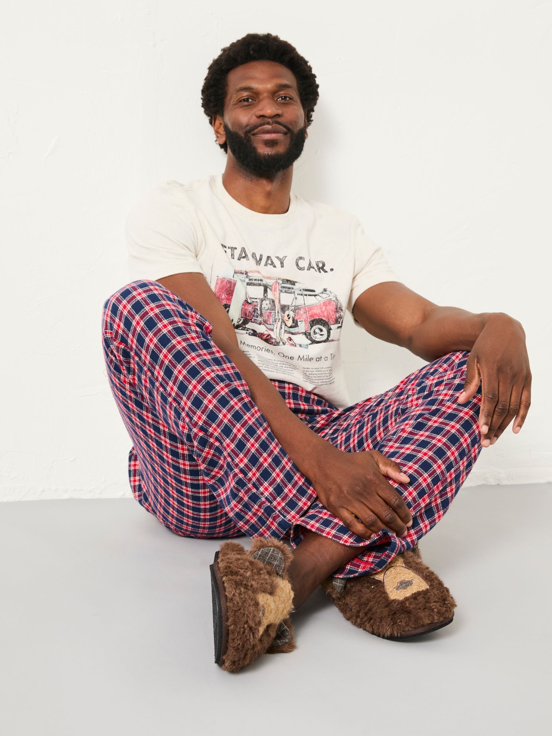 Leven Red Check Pyjama Bottoms - Image 4 of 5