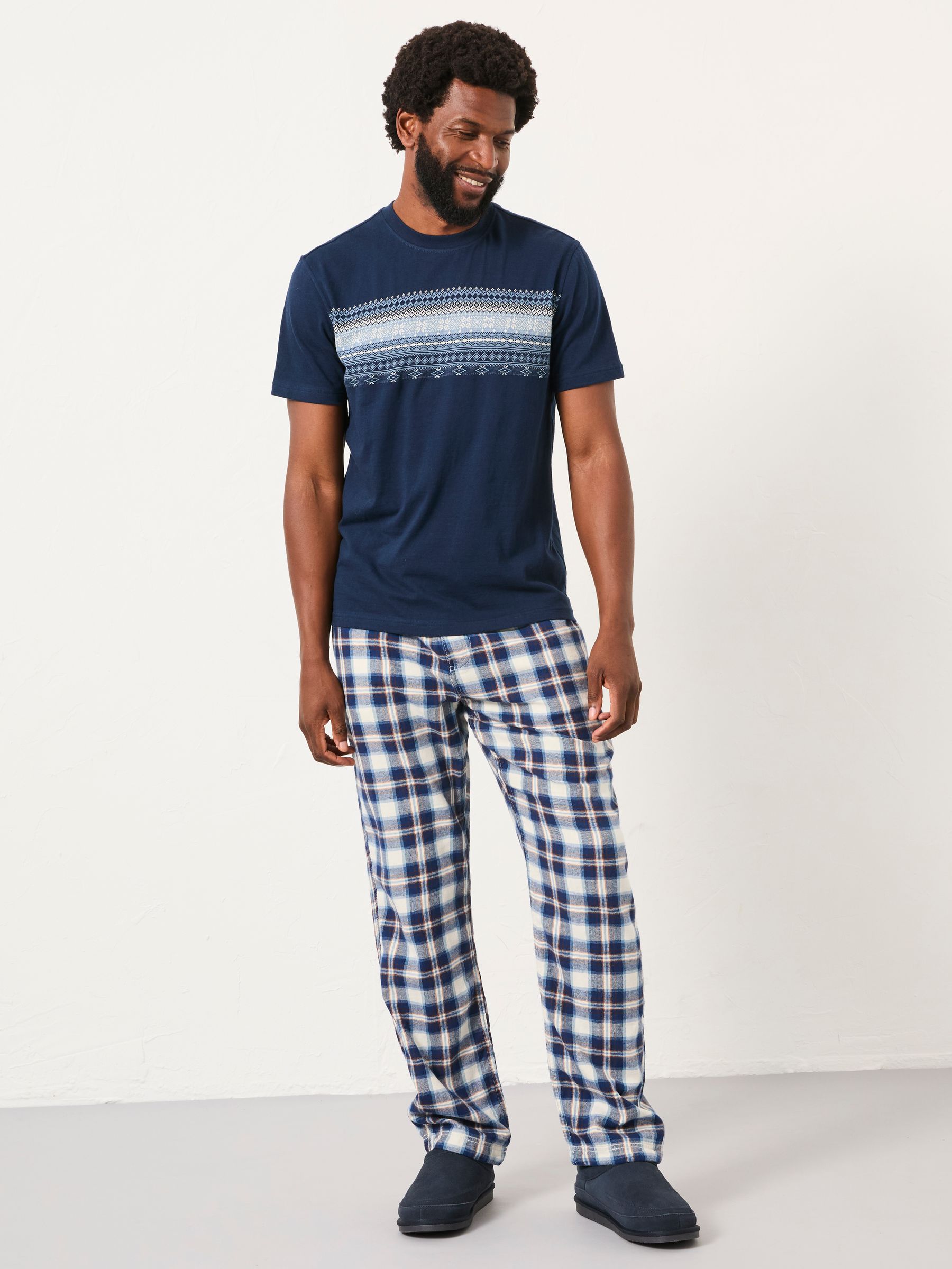 Boray Light Blue Check Pyjama Bottoms - Image 3 of 6