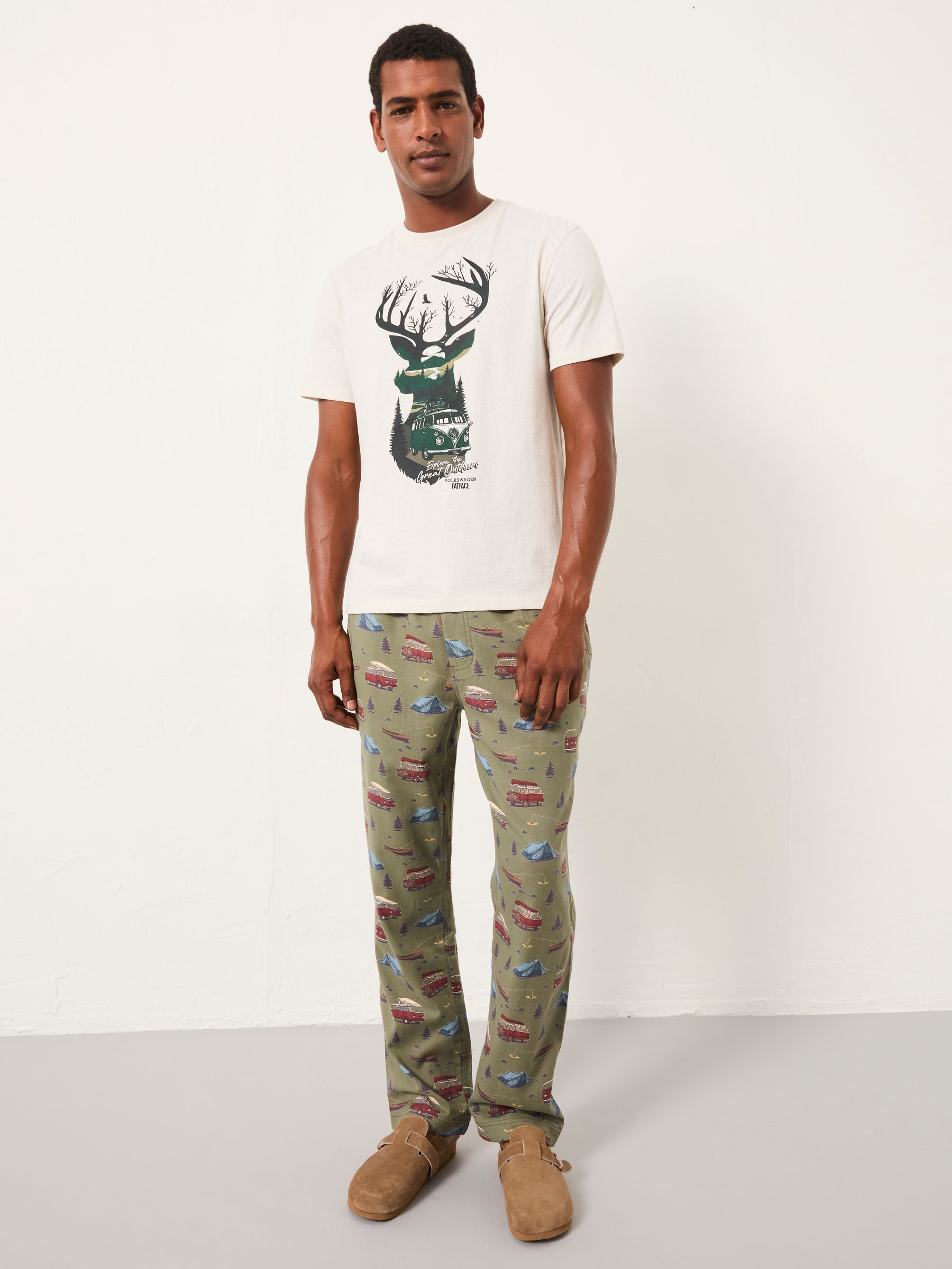 Green VW Print Pyjama Bottoms - Image 2 of 5 Green VW Print Pyjama Bottoms - Image 2 of 5