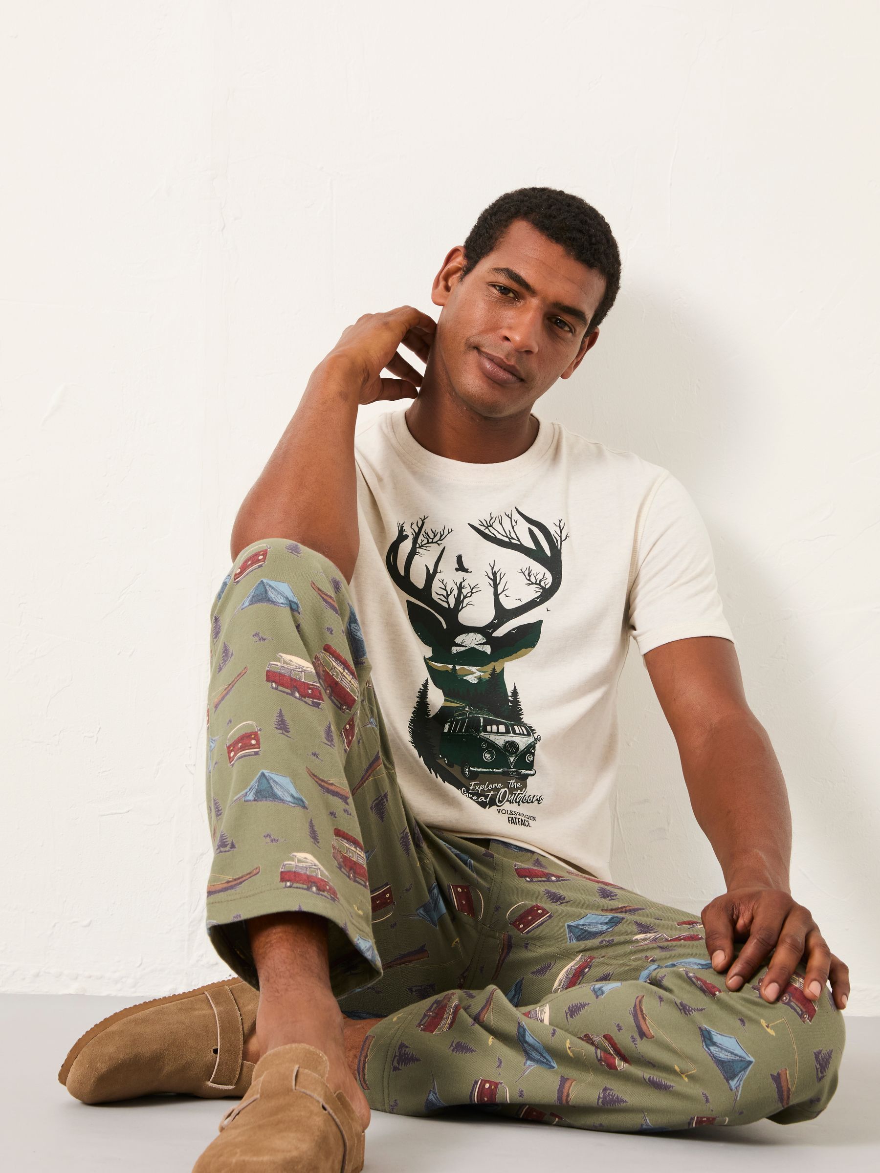 Green VW Print Pyjama Bottoms - Image 4 of 5