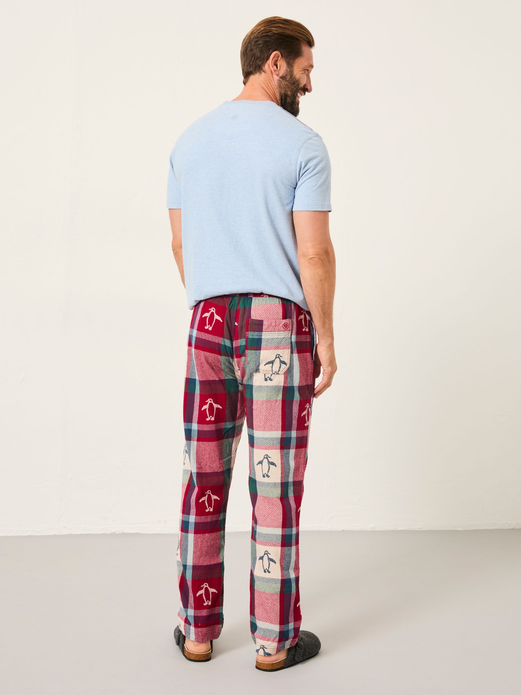 Red Penguin Jacquard Pyjama Bottoms - Image 2 of 5 Red Penguin Jacquard Pyjama Bottoms - Image 2 of 5