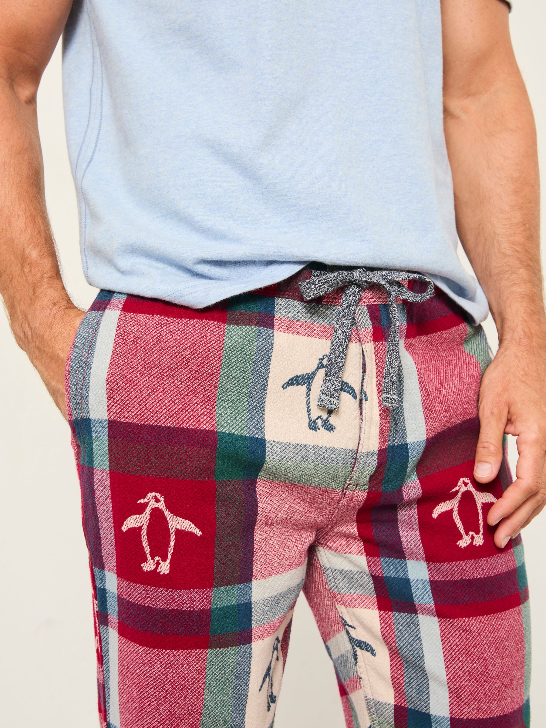 Red Penguin Jacquard Pyjama Bottoms - Image 4 of 5