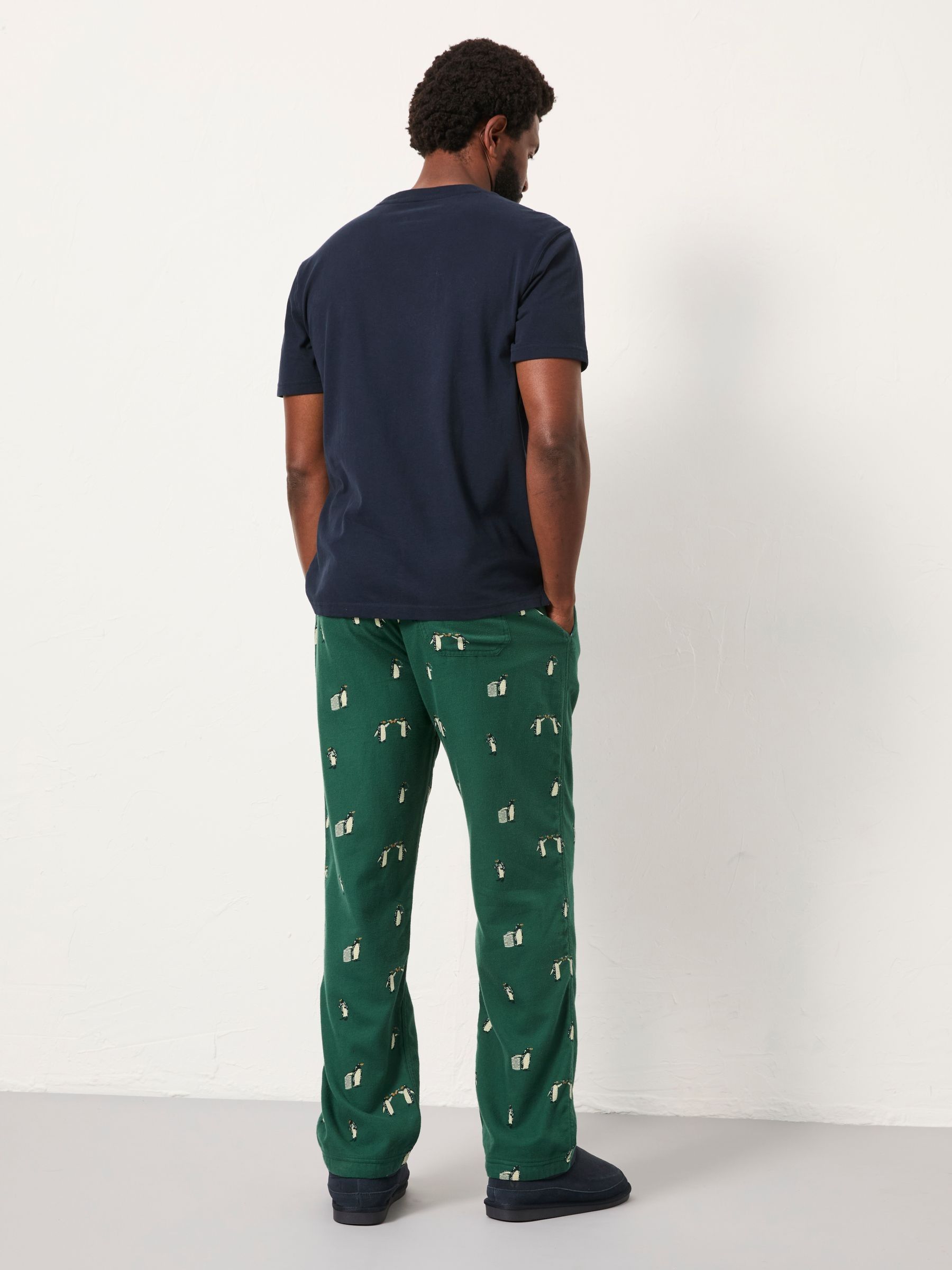 Emerald Green Penguin Print Pyjama Bottoms - Image 2 of 5 Emerald Green Penguin Print Pyjama Bottoms - Image 2 of 5