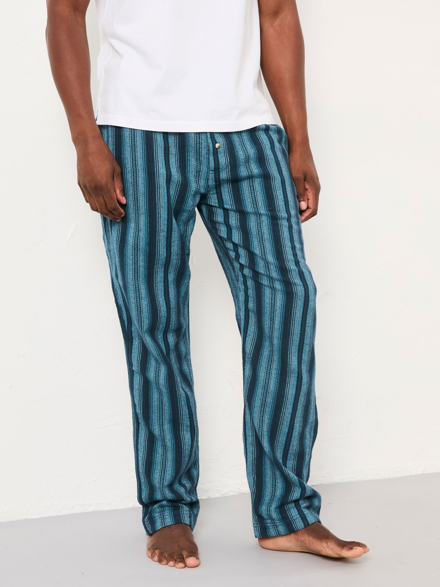 Skye Blue Stripe Pyjama Bottoms FatFace USA