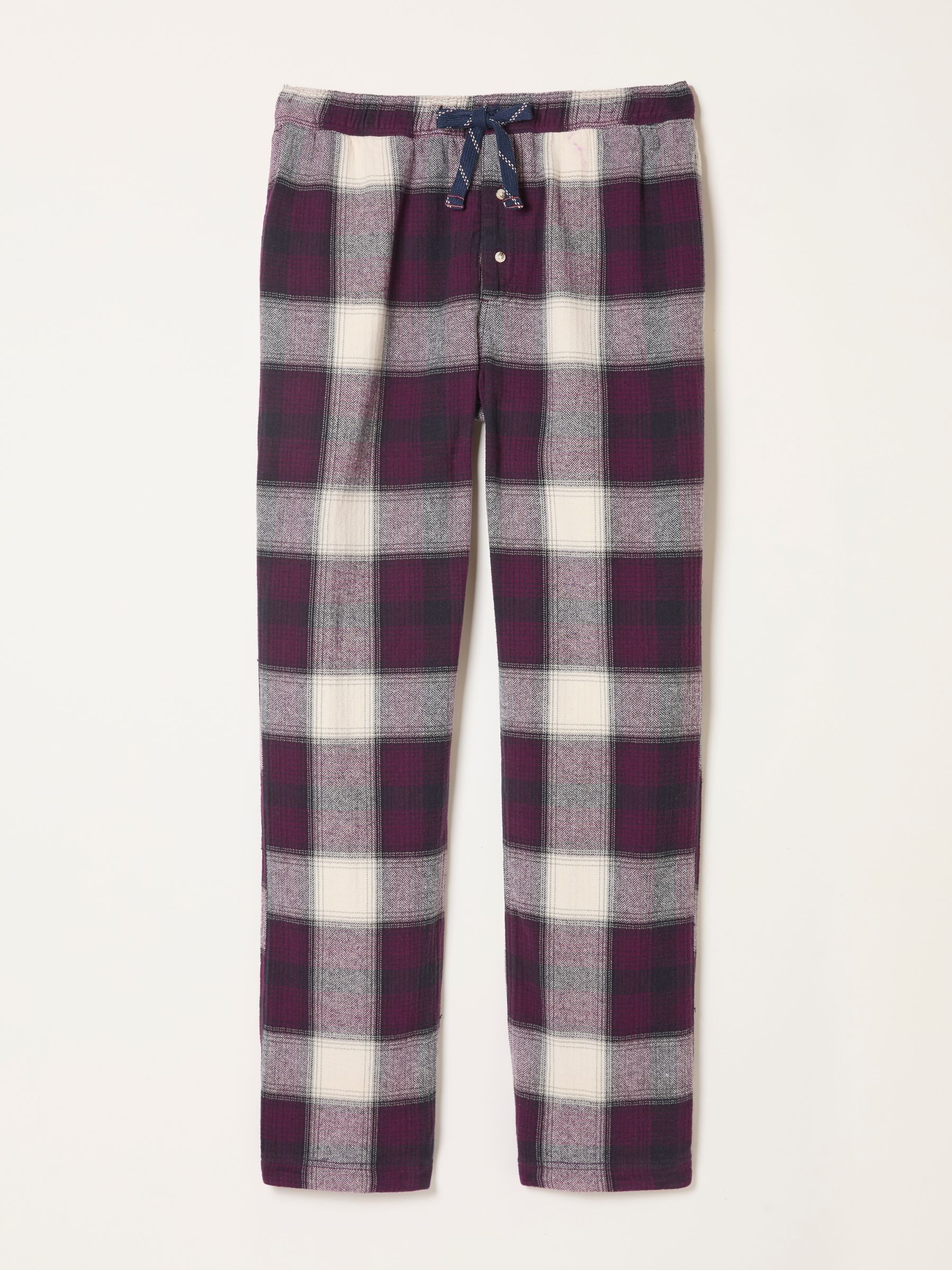 Connel Burgundy Red Check Pyjama Bottoms - Image 6 of 6
