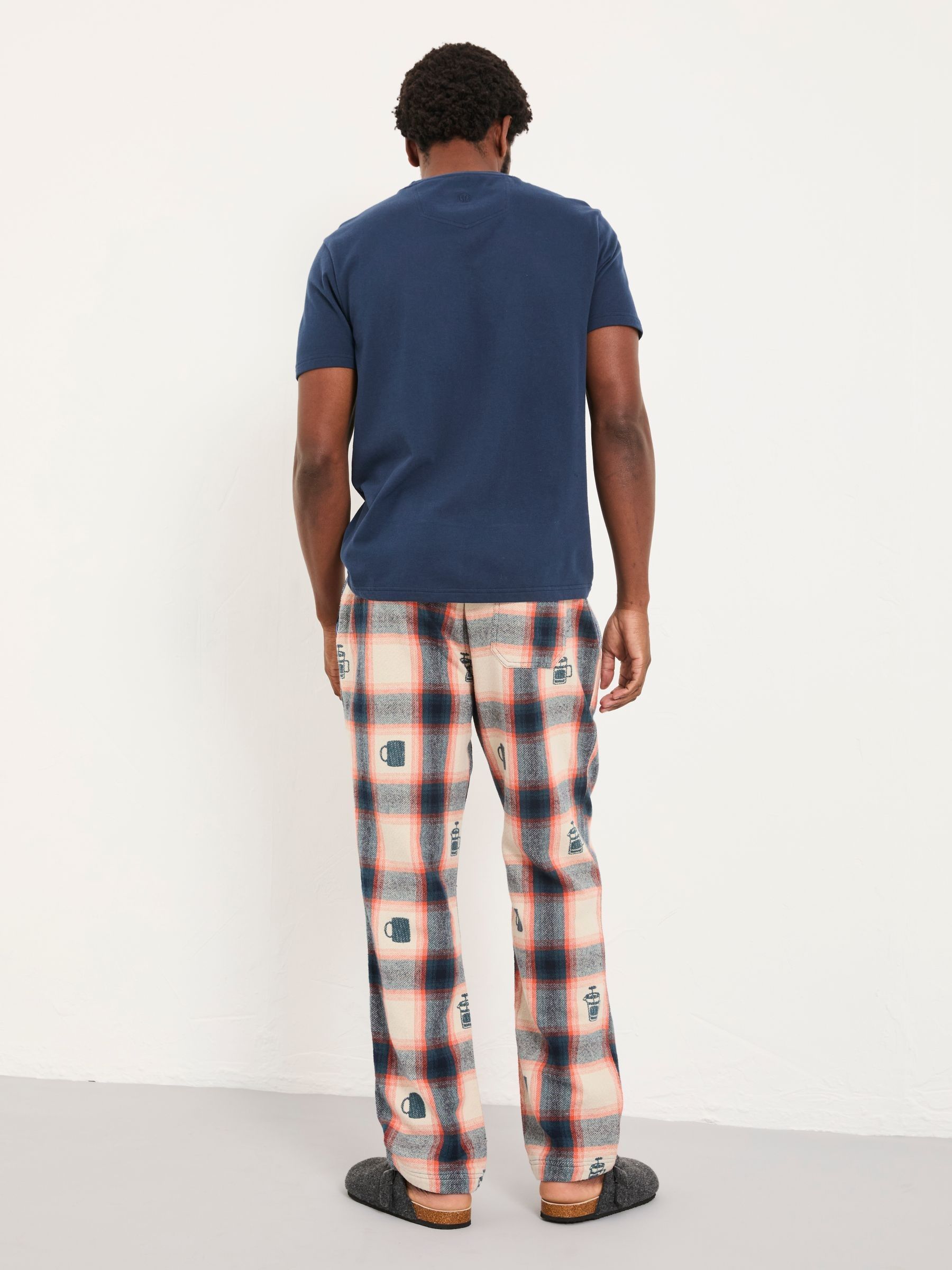Natural Coffee Jacquard Pyjama Bottoms - Image 2 of 5 Natural Coffee Jacquard Pyjama Bottoms - Image 2 of 5