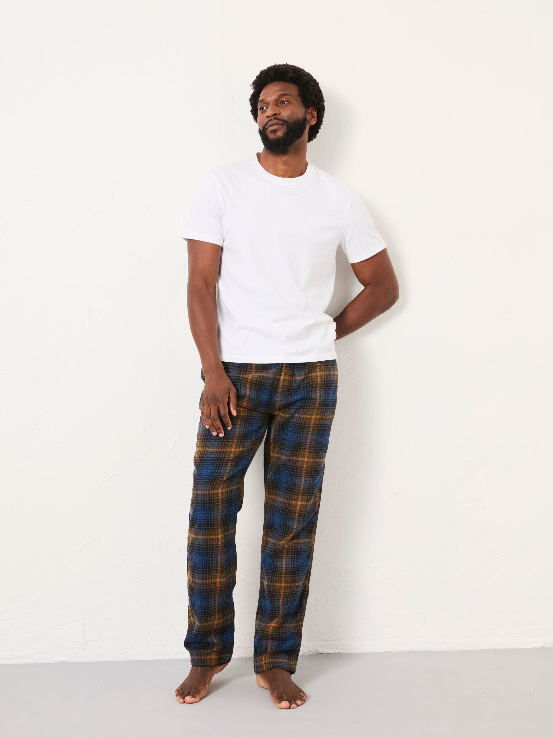 Bray Blue Check Pyjama Bottoms - Image 4 of 5