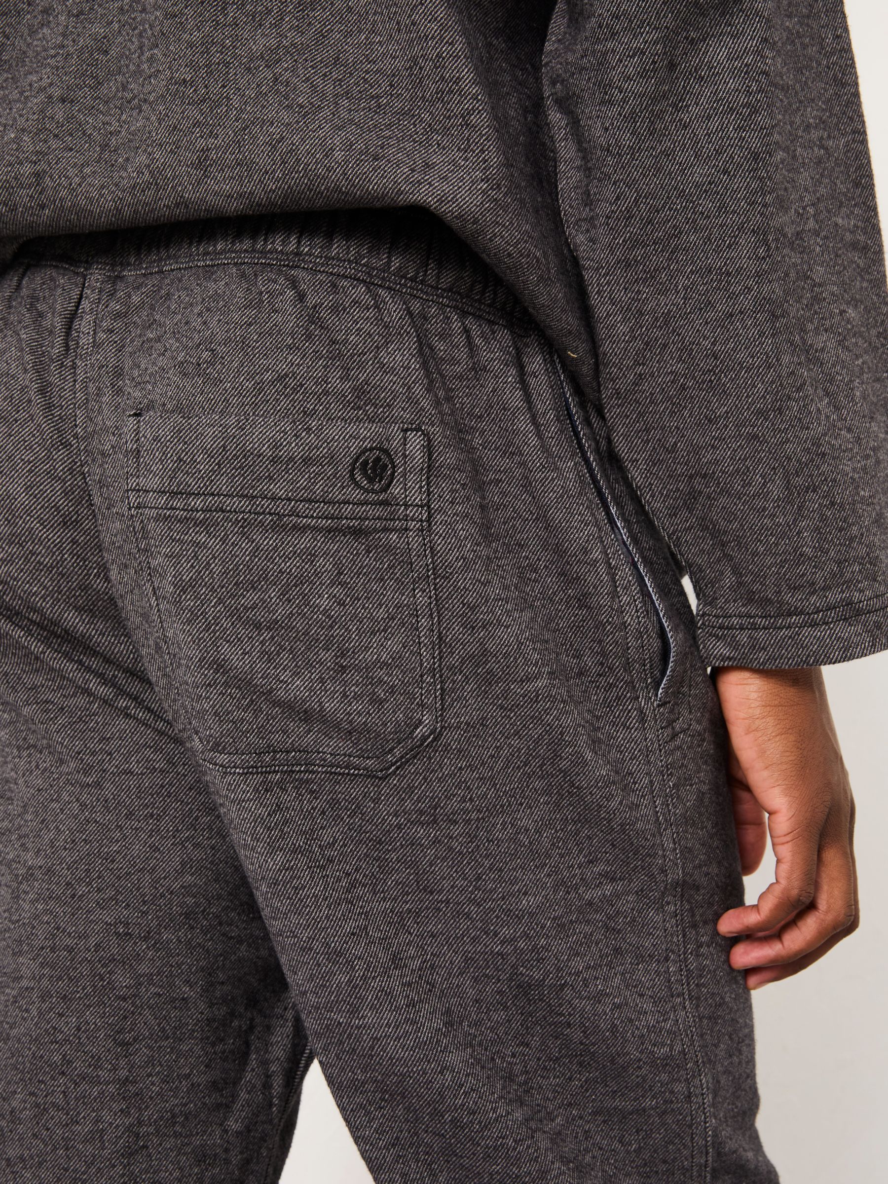 Charcoal Grey Brushed Twill Pyjama Bottoms - Image 2 of 5 Charcoal Grey Brushed Twill Pyjama Bottoms - Image 2 of 5