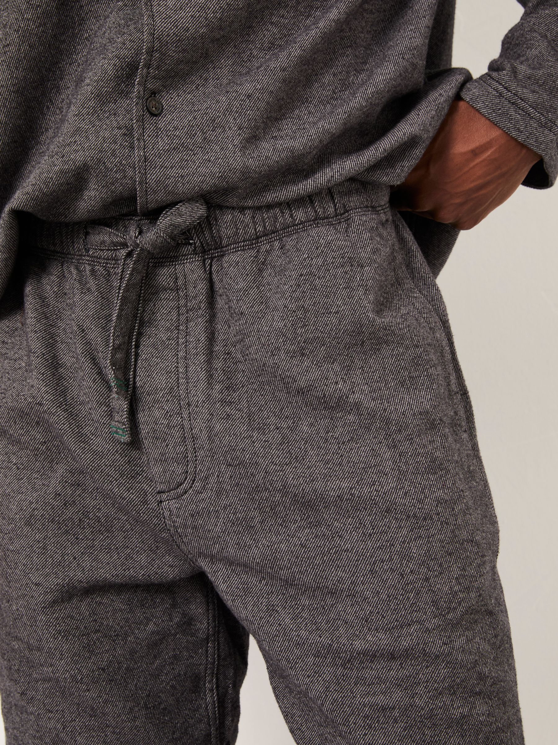 Charcoal Grey Brushed Twill Pyjama Shorts - Image 3 of 5