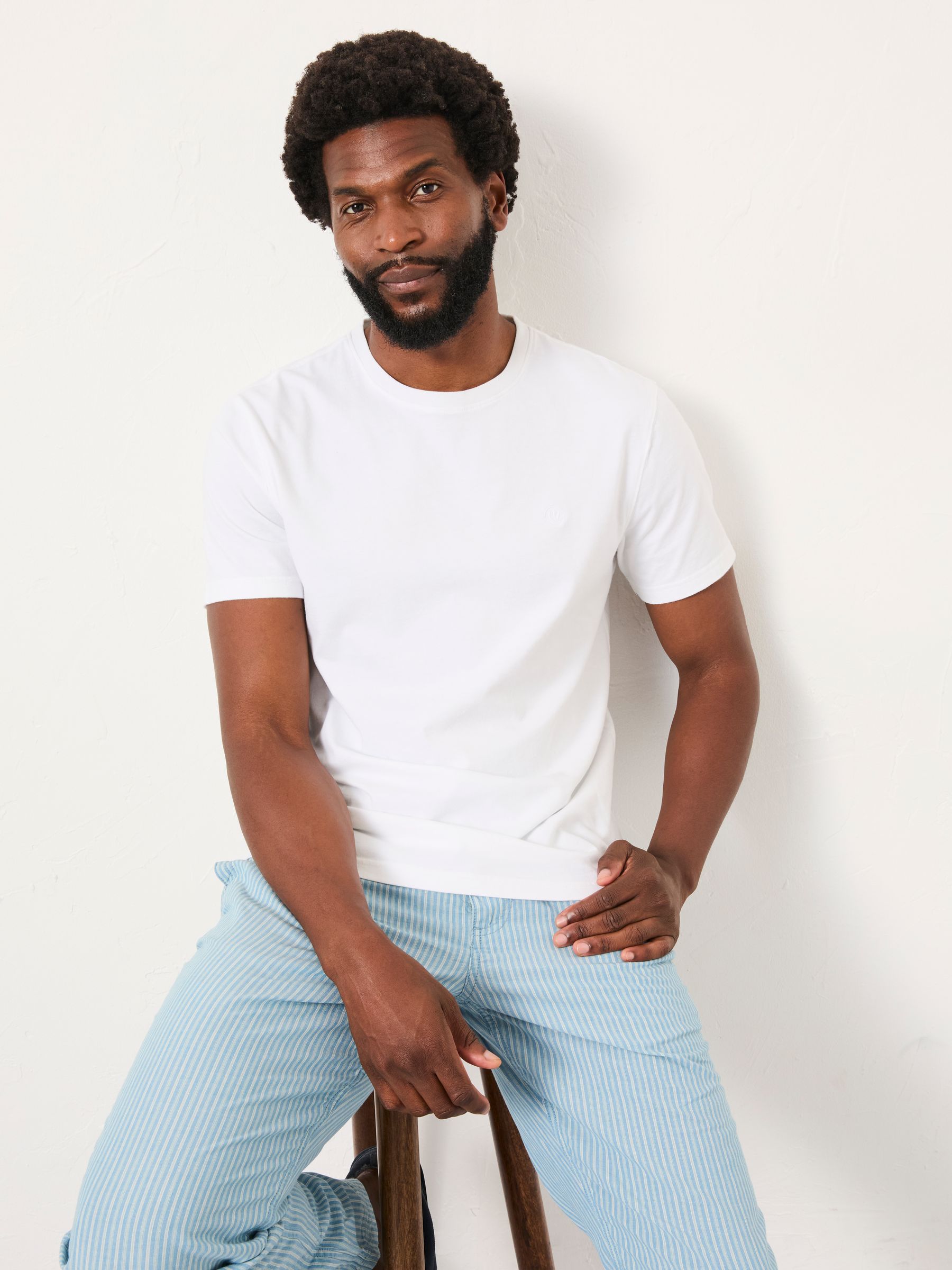 Seil Light Blue Stripe Pyjama Bottoms - Image 4 of 5
