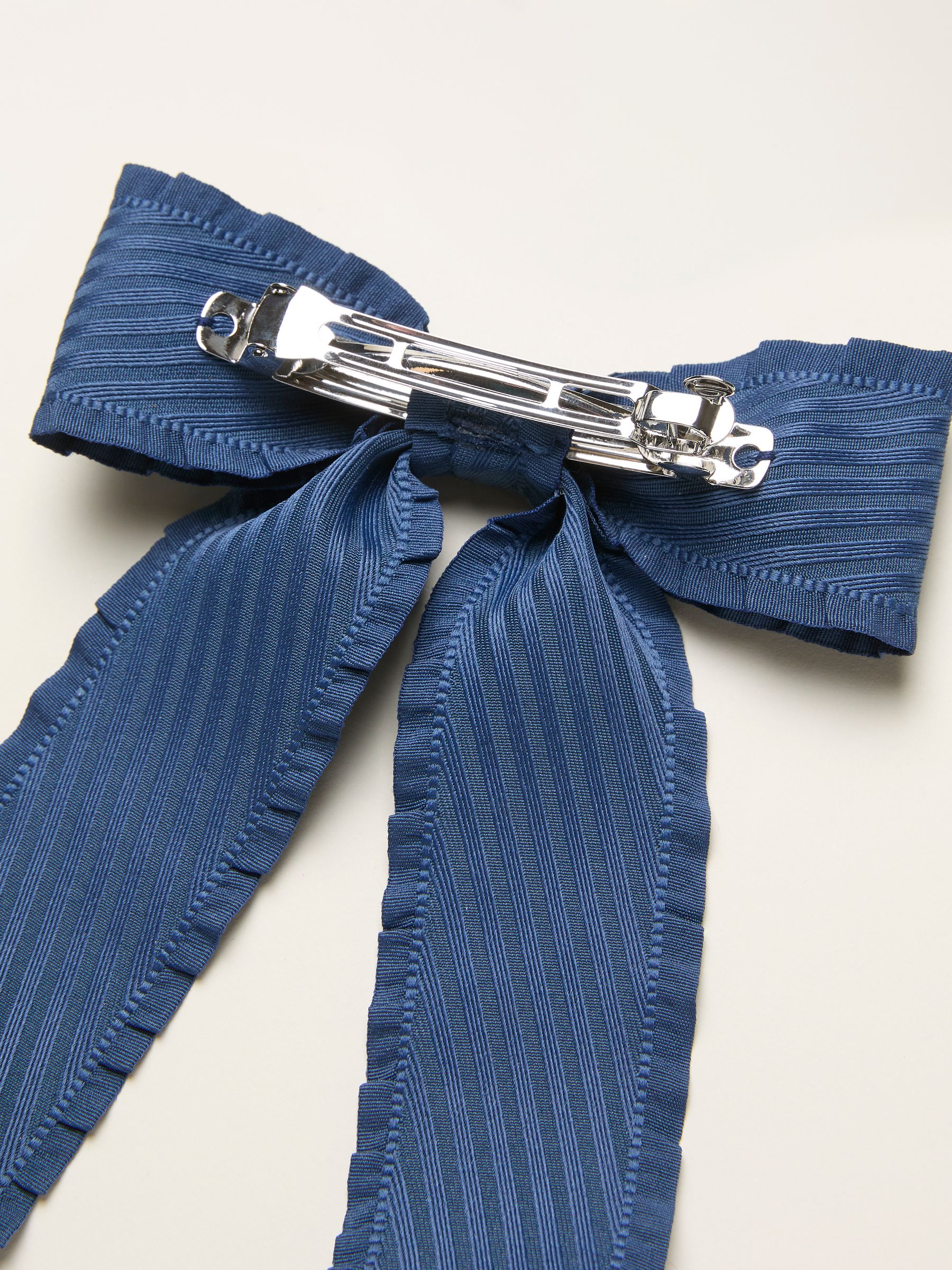 Blue Textured Hair Bow - Image 2 of 2