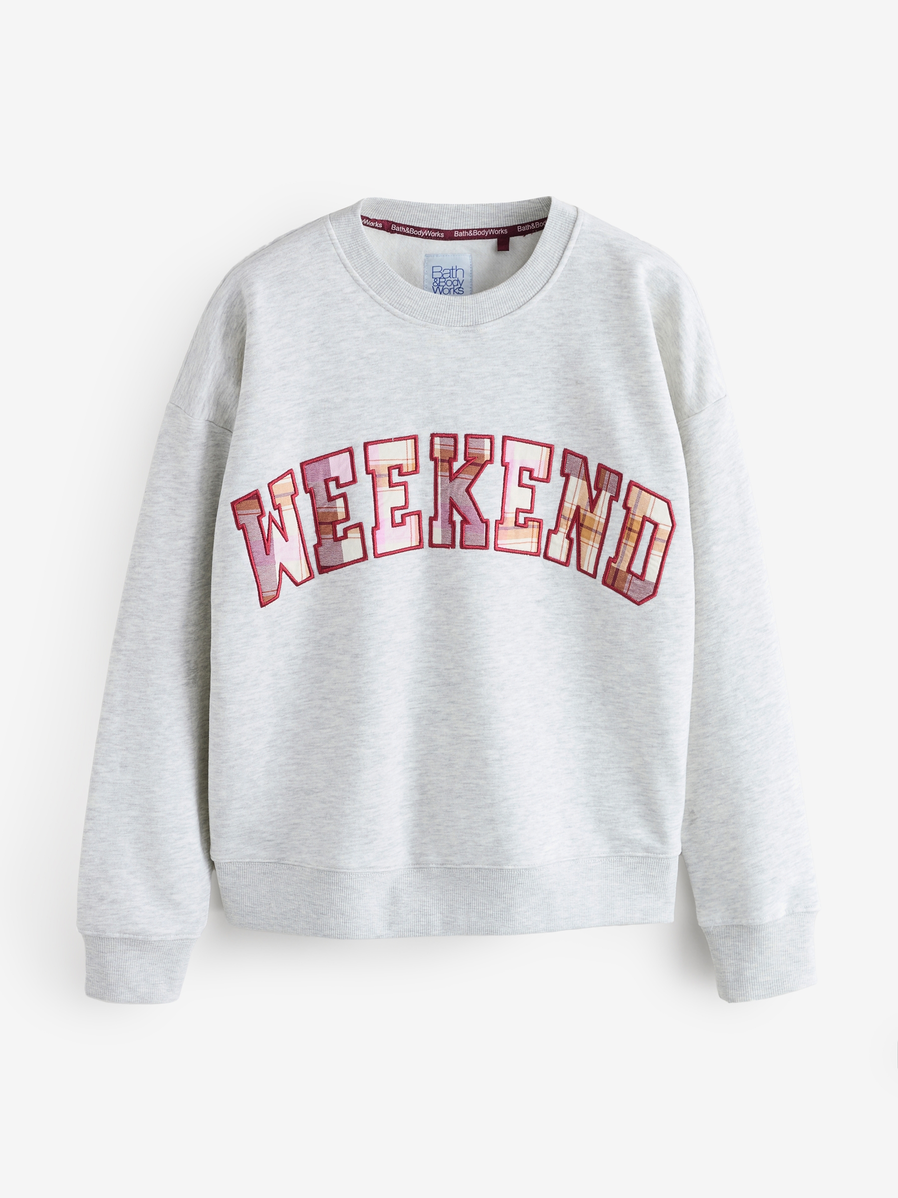 Grey and Burgundy Weekend Sweat Check Pyjamas - Image 6 of 9