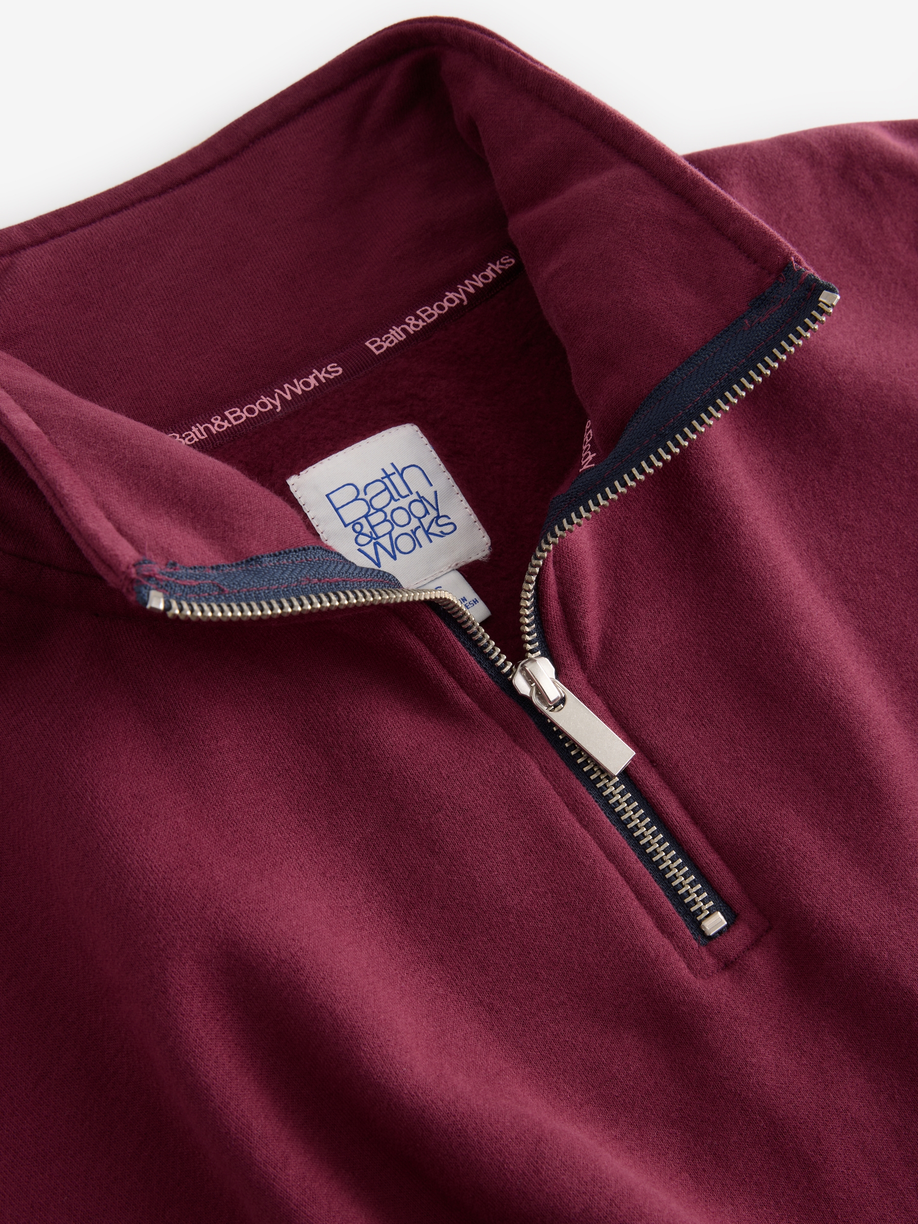 Burgundy Red Half Zip Sweatshirt - Image 6 of 7