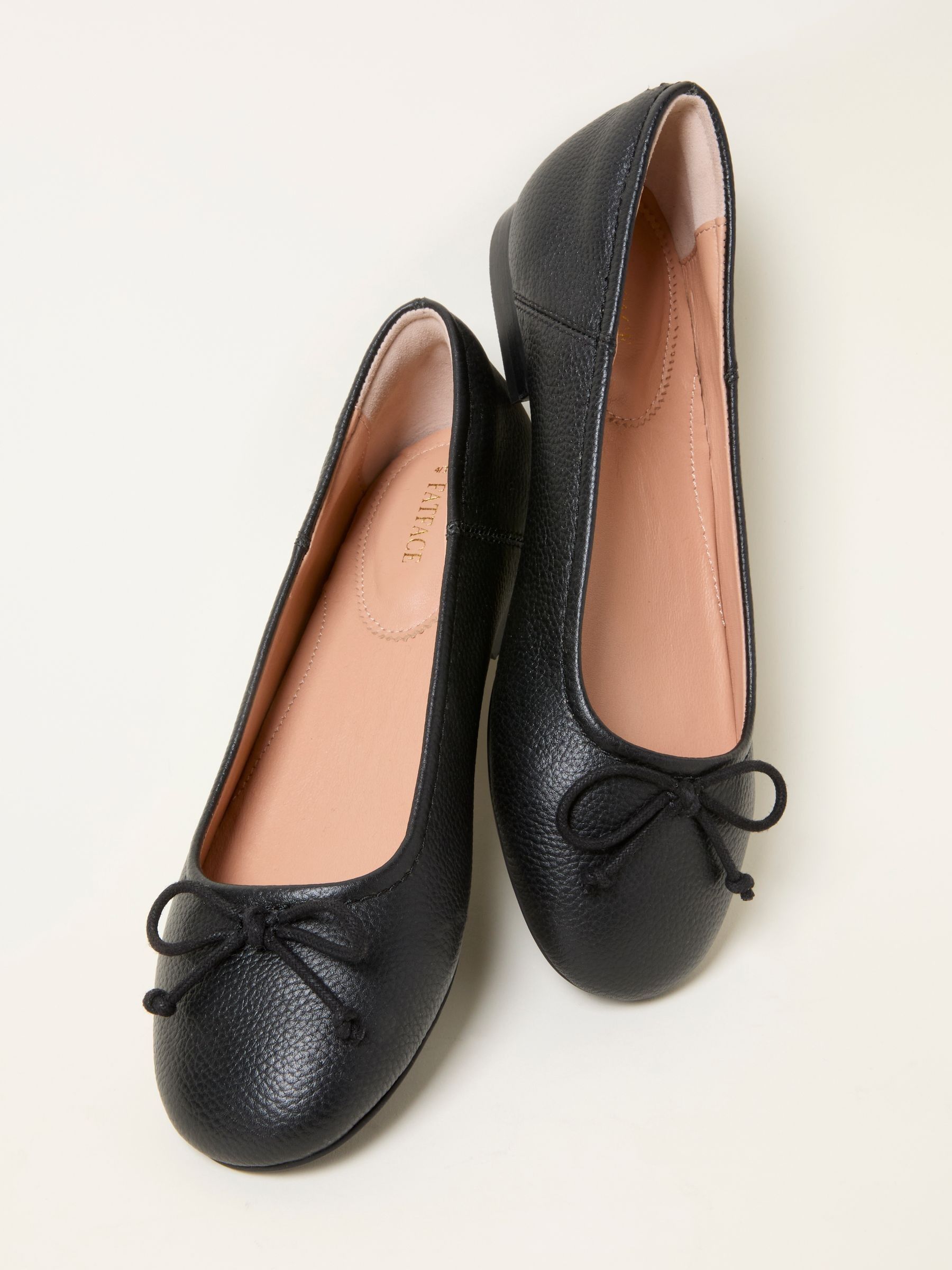 Black Leather Ballerina Pump - Image 2 of 3