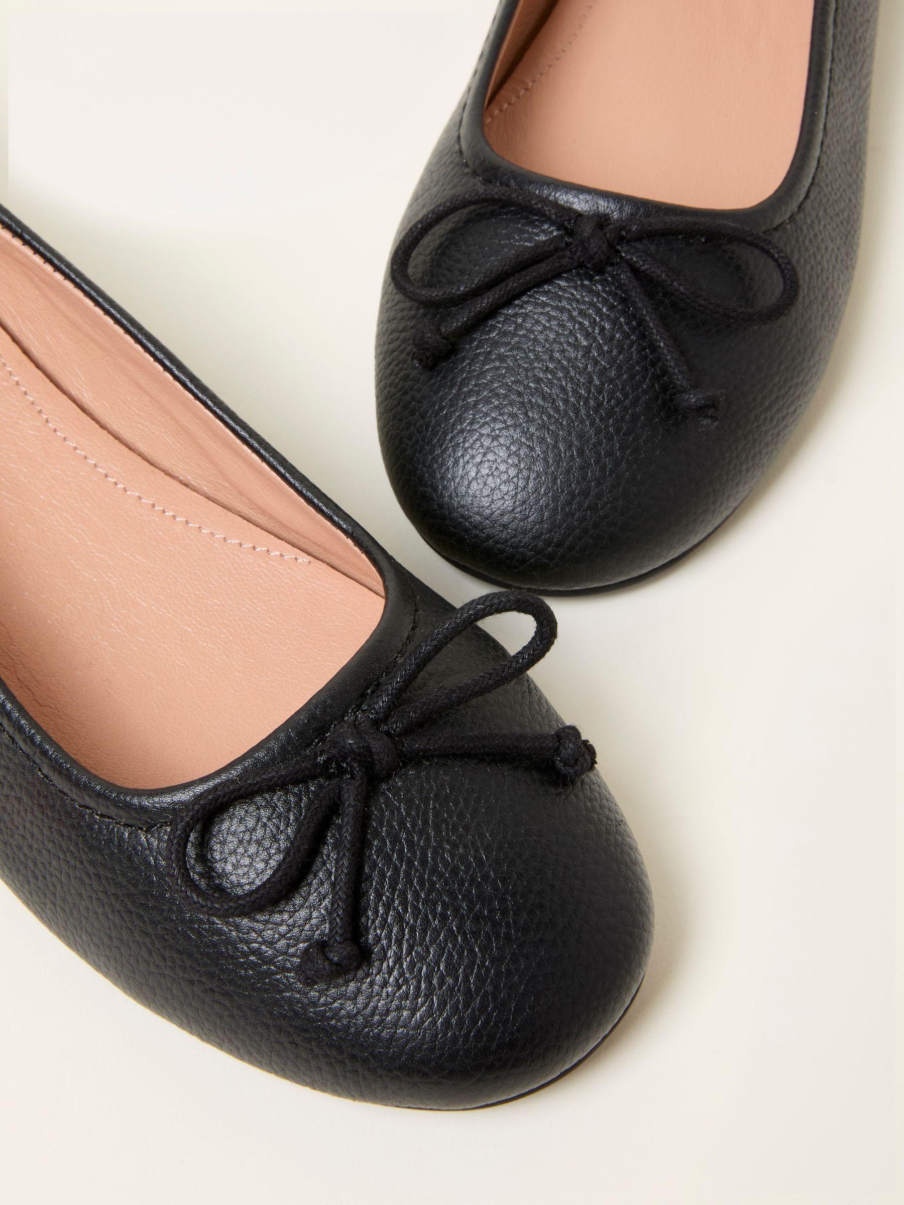 Black Leather Ballerina Pump - Image 3 of 3