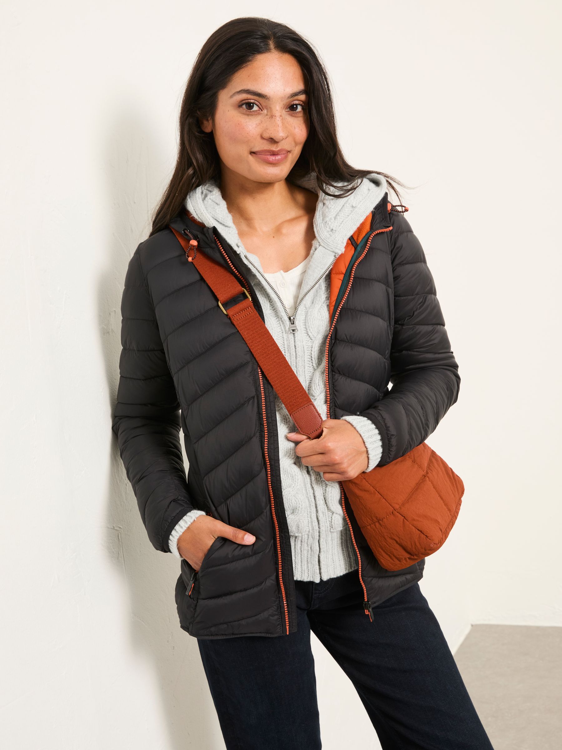 Ruby Black Lightweight Puffer Coat FatFace