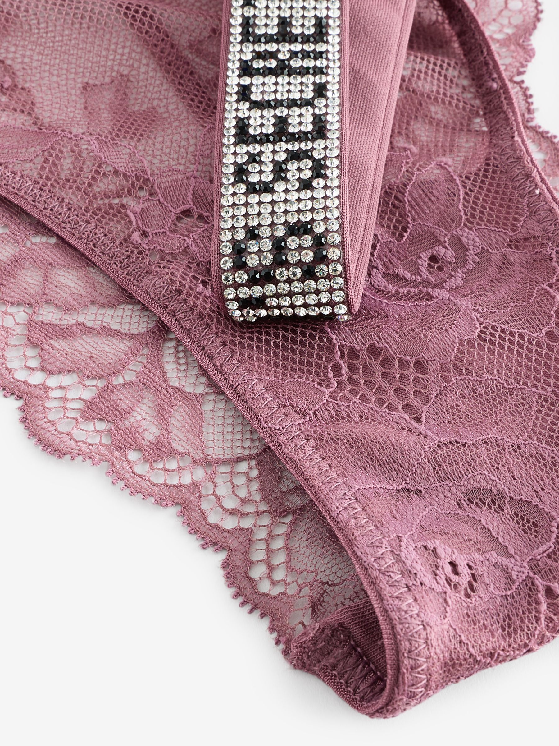 Purple Vapor Brazilian Shine Strap Knickers - Image 3 of 3