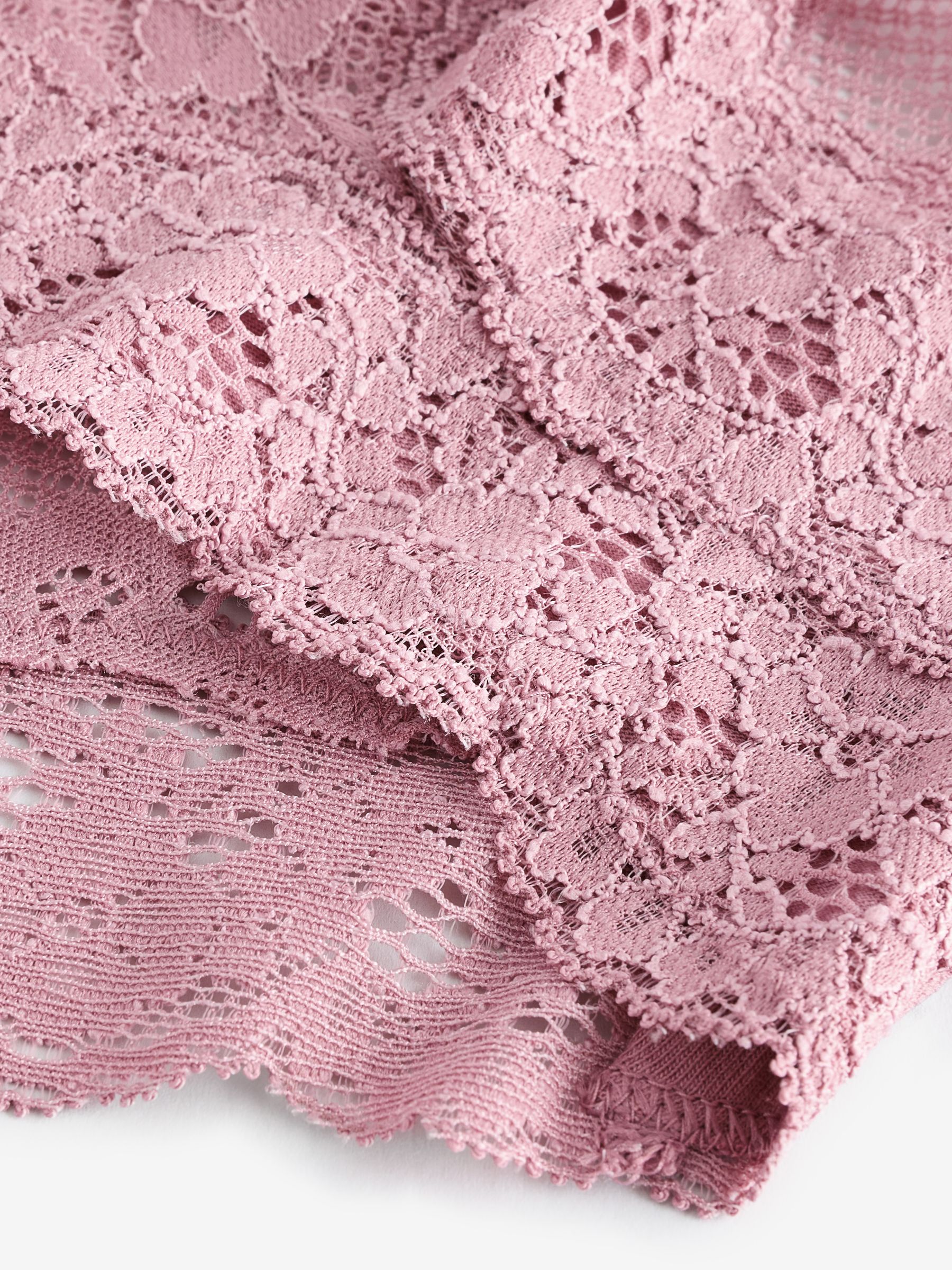 Rose Pink Hipster Lace Knickers - Image 3 of 3