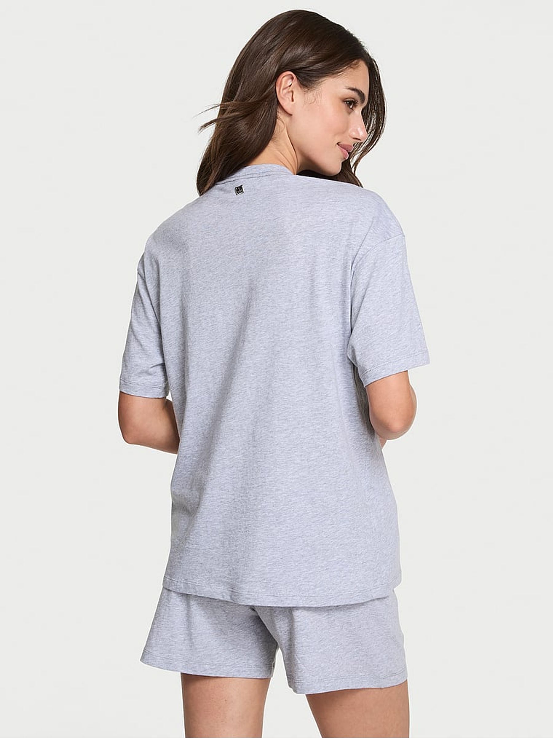 Grey Heather Short Cotton Pyjama Set - Image 2 of 2