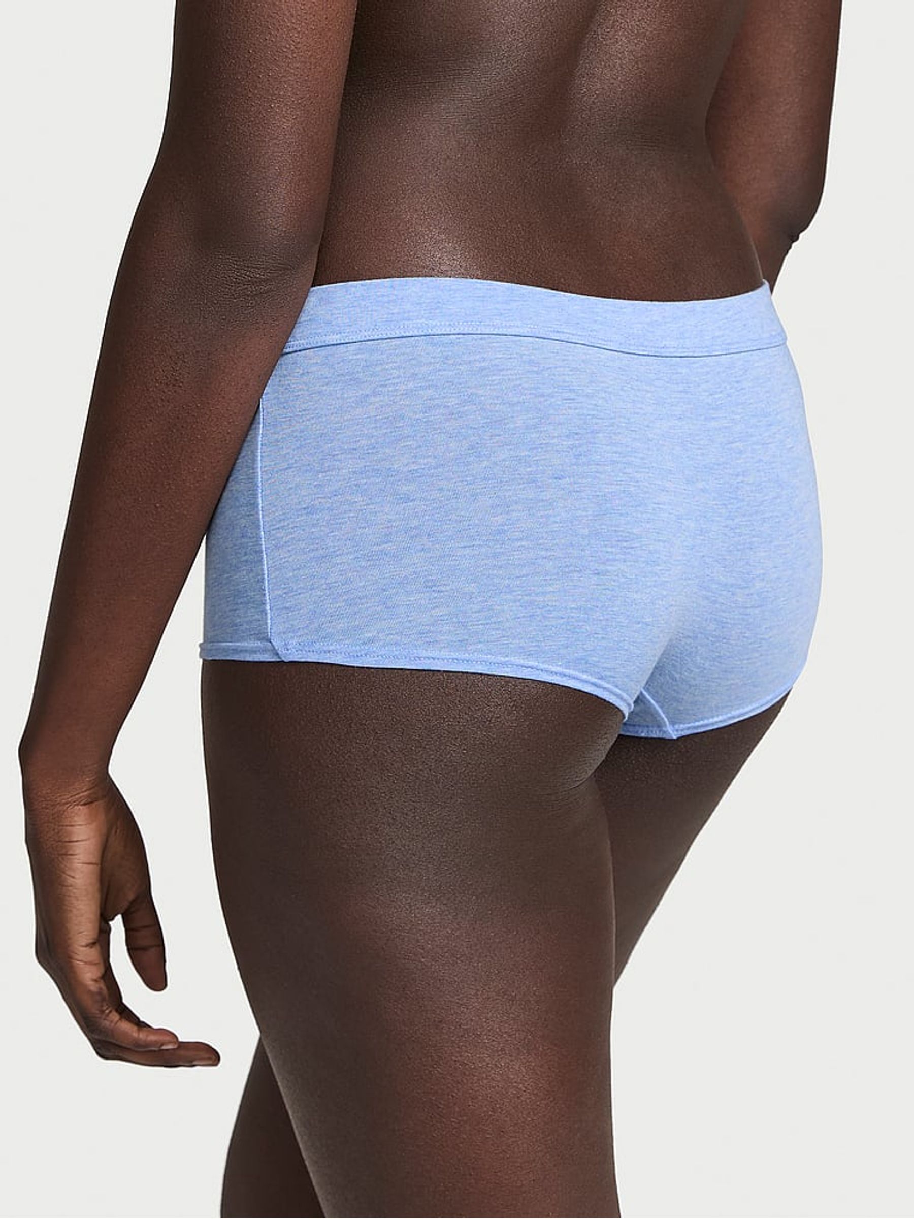 Heather Cornflower Blue Short Cotton Logo Knickers - Image 2 of 2