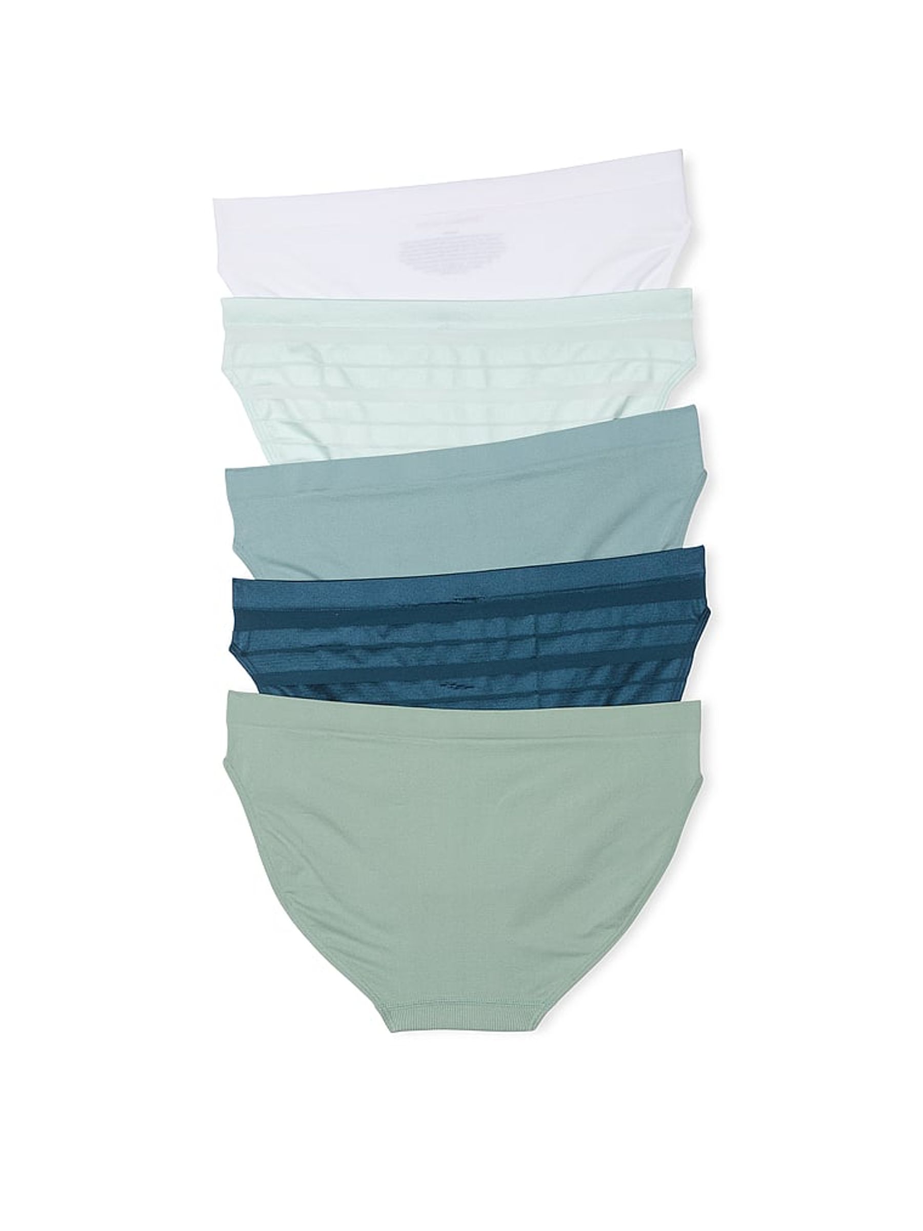 White/Green/Blue Bikini 5 Pack Knickers - Image 2 of 4