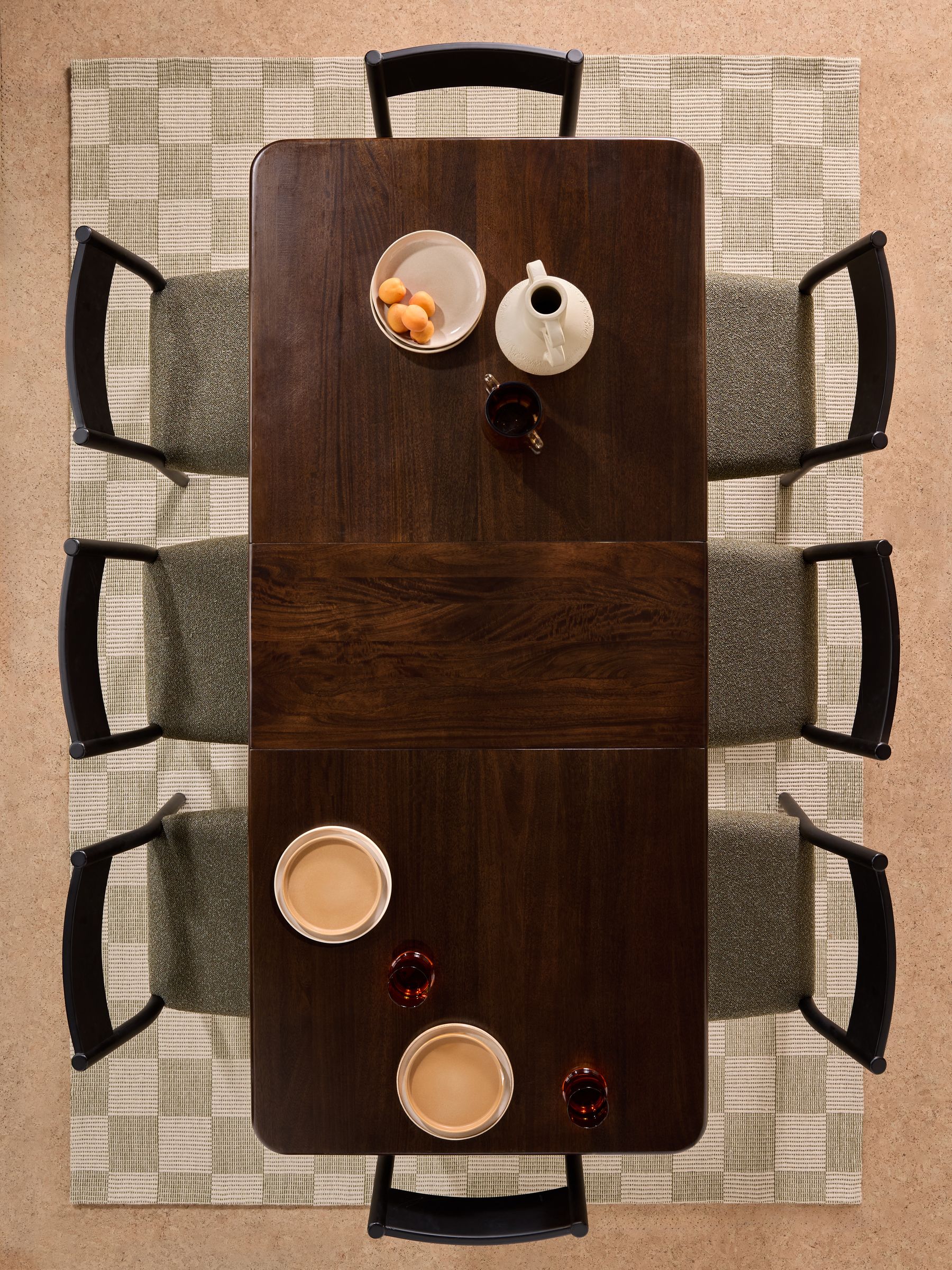 Dark Mango Wood Arlo 6 to 8 Seater Dining Table - Image 3 of 7