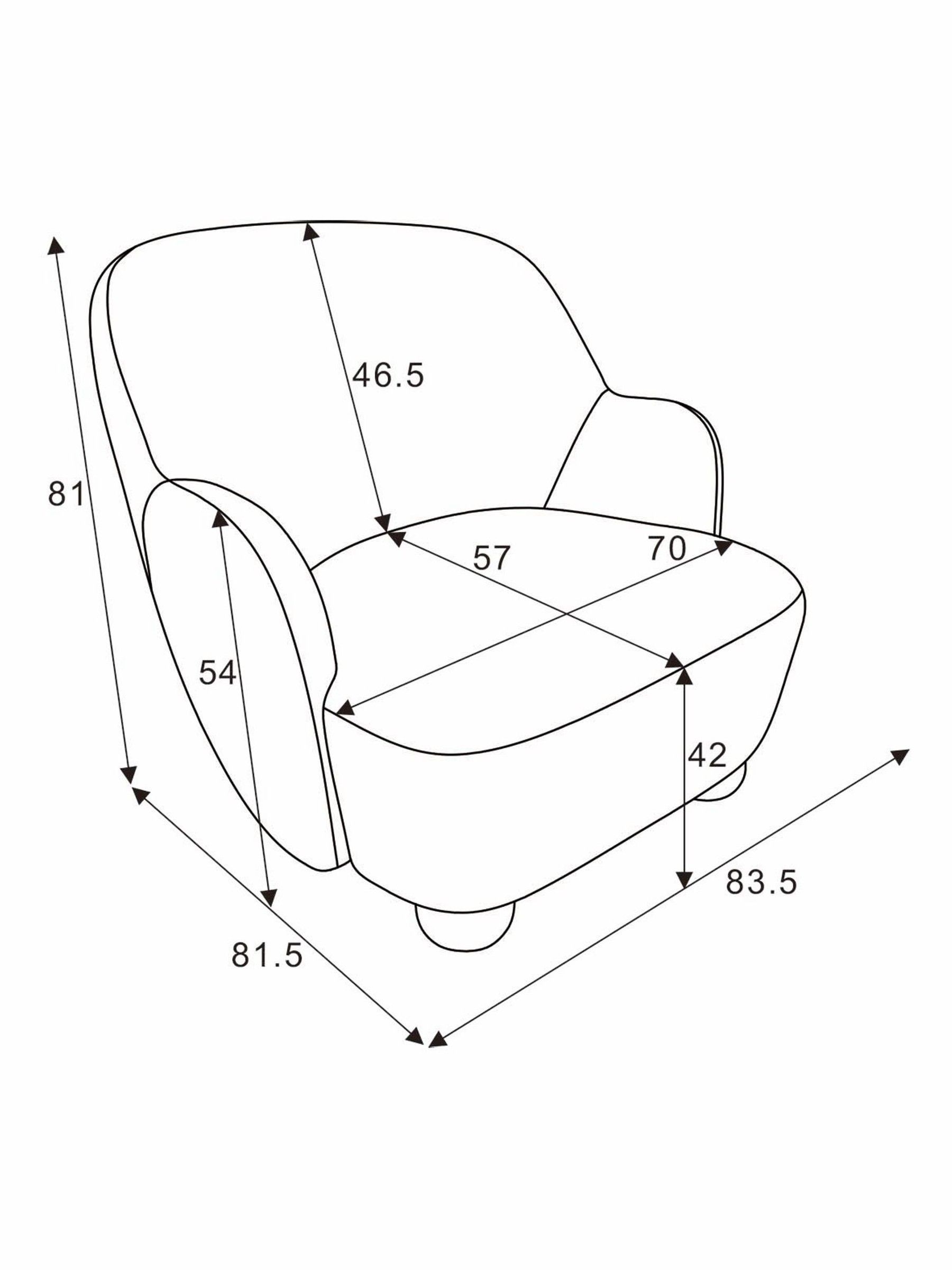 Ellio Accent Chair in Clyde Abstract Weave Chocolate Brown - Image 4 of 6