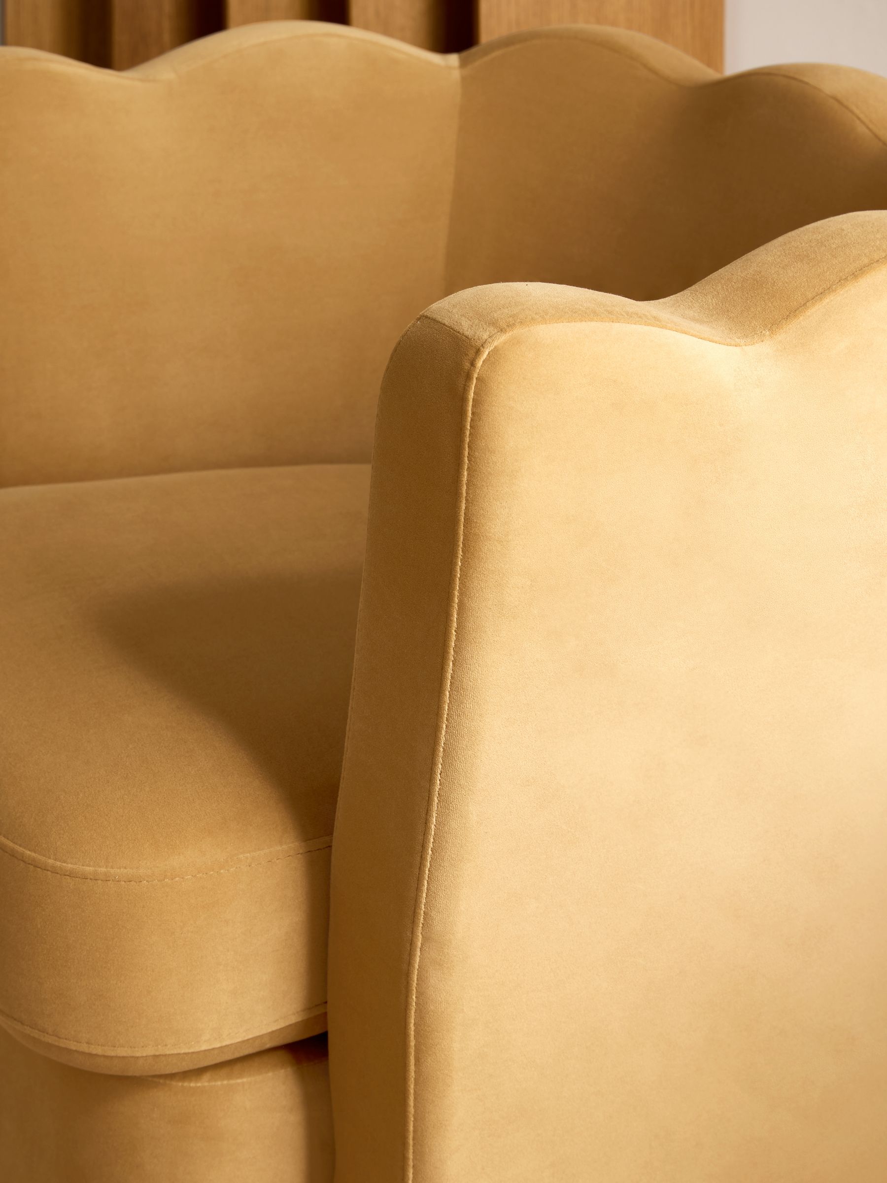 Maya Accent Chair in Soft Caramel Brown Velvet - Image 2 of 5