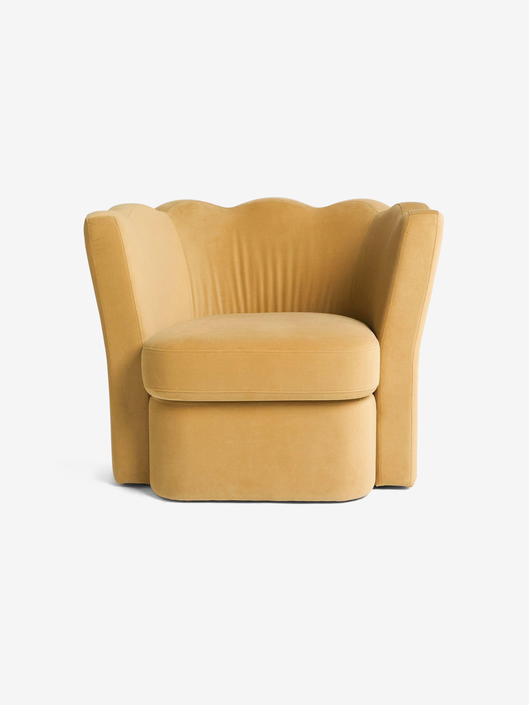 Maya Accent Chair in Soft Caramel Brown Velvet - Image 4 of 5