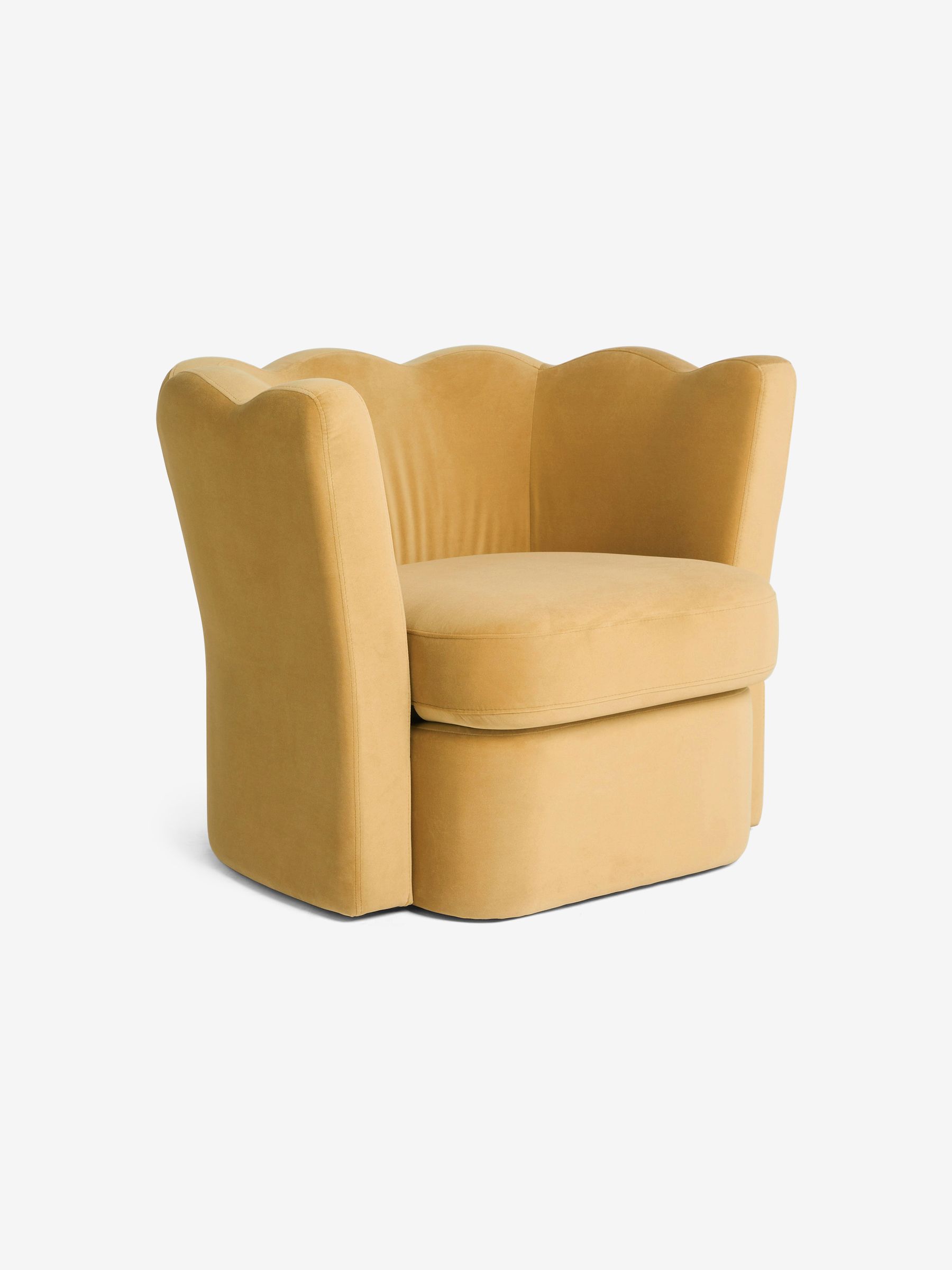 Maya Accent Chair in Soft Caramel Brown Velvet - Image 5 of 5