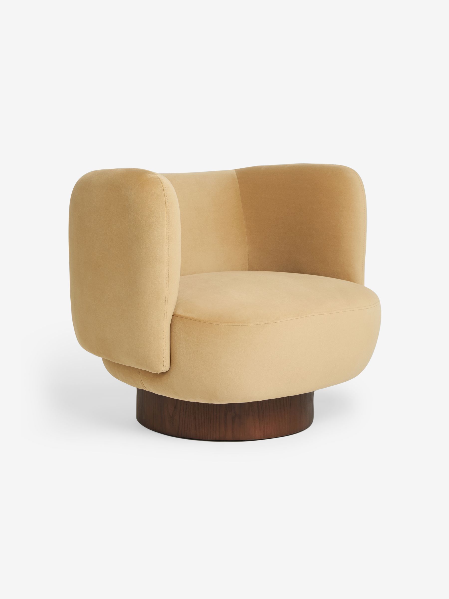Novara Swivel Accent Chair in Soft Caramel Brown Velvet - Image 6 of 6