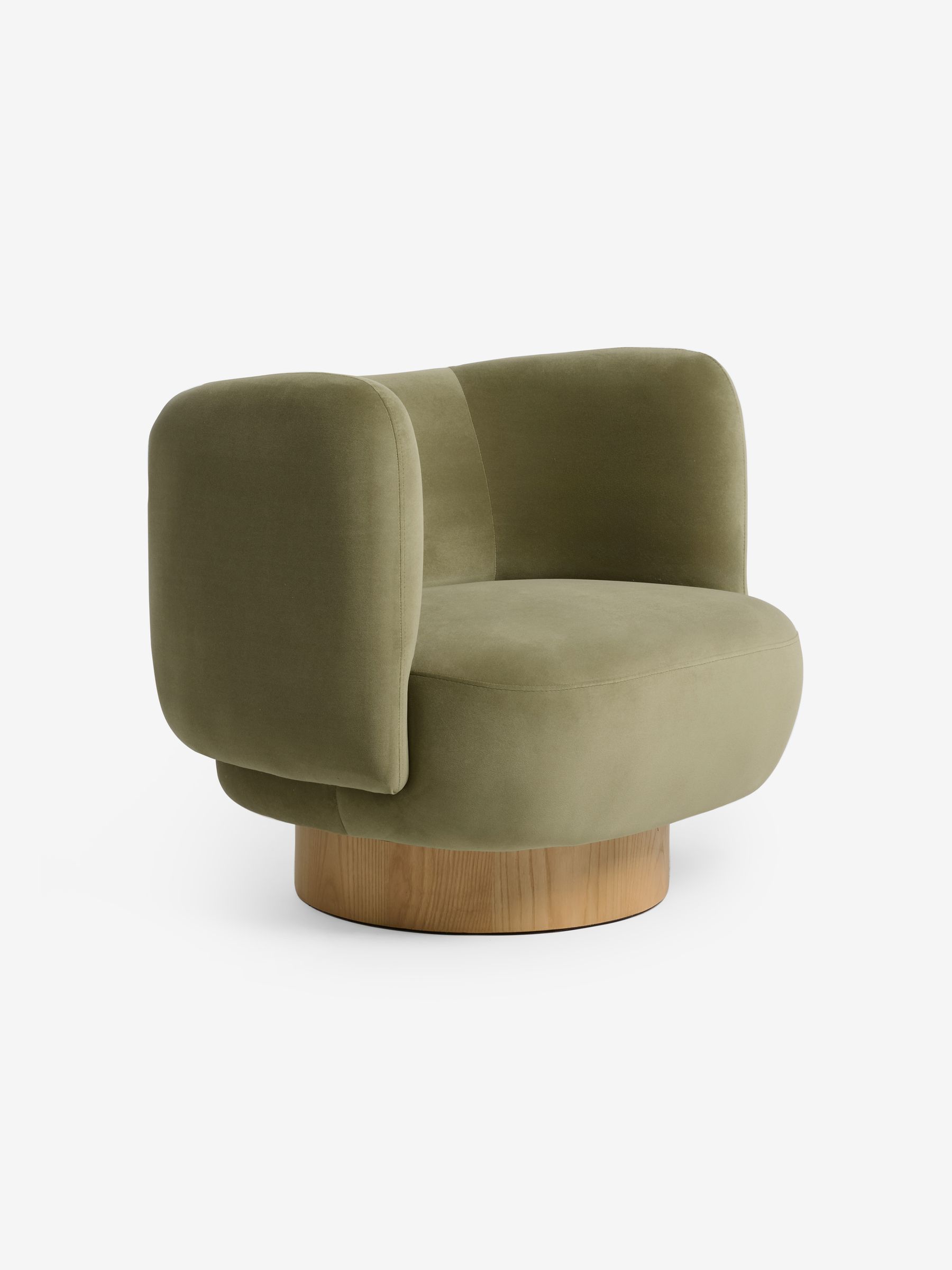 Novara Swivel Accent Chair in Fern Green Velvet - Image 5 of 6