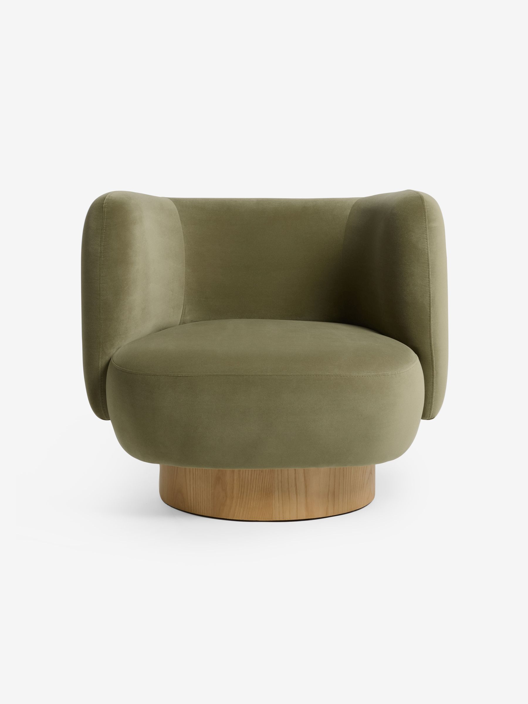 Novara Swivel Accent Chair in Fern Green Velvet - Image 6 of 6